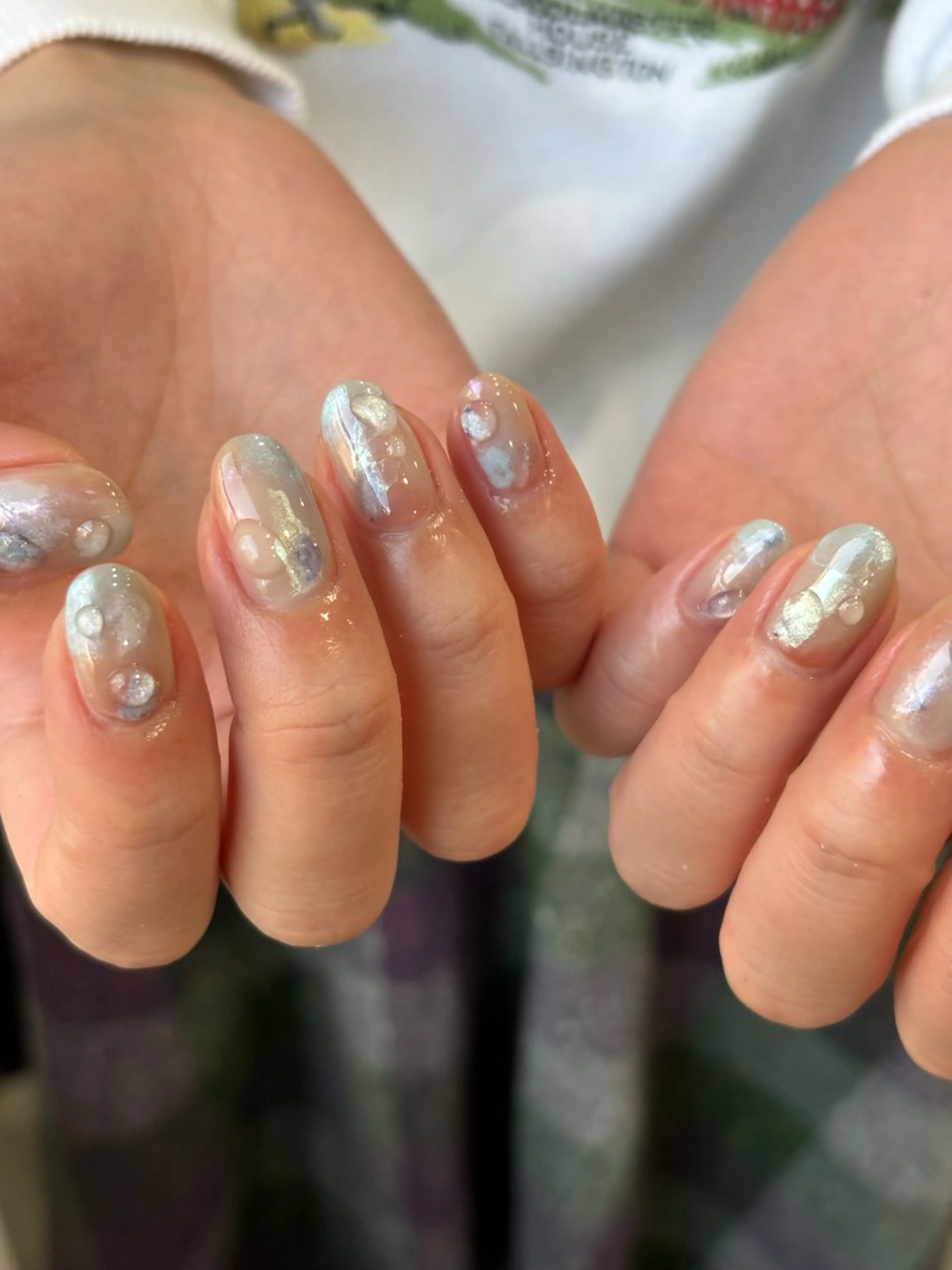 ネイル 氷ネイル・うるうるネイル ogura maoのネイルデザイン