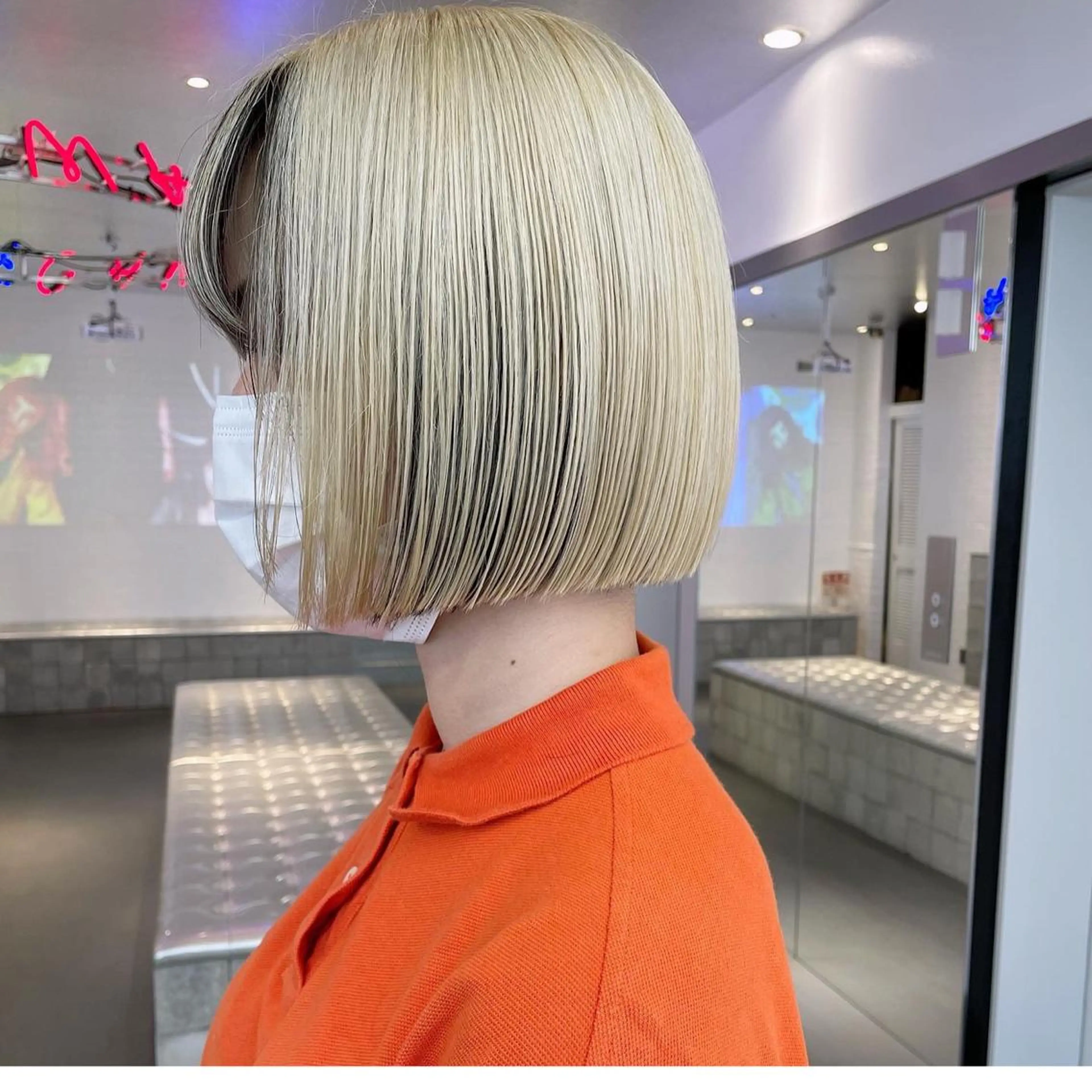 ミディアム カラー カット ヘアカラー トリートメント 🌈ベージュ艶髪🌈 ボブ/ユウトのヘアスタイル