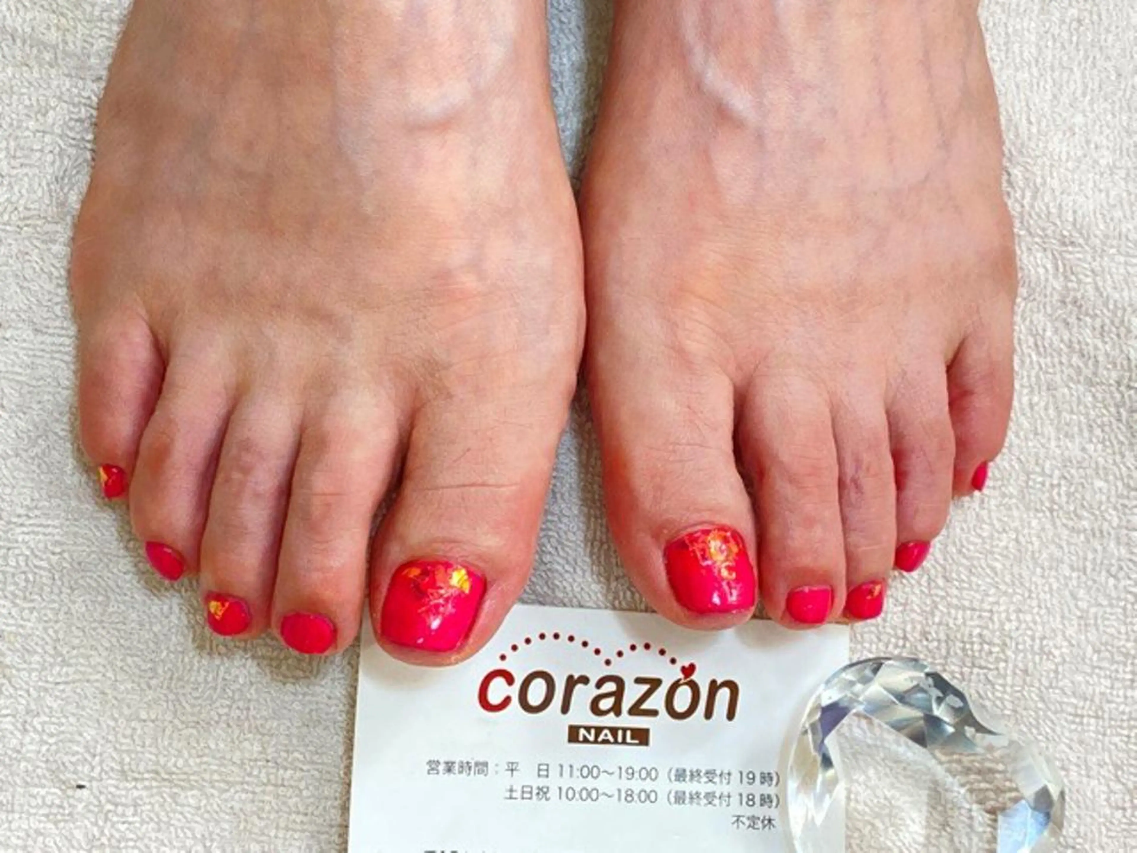 ネイル フットネイル ワンカラーネイル ピンク corazon所属・ネイリスト aicoのネイルデザイン