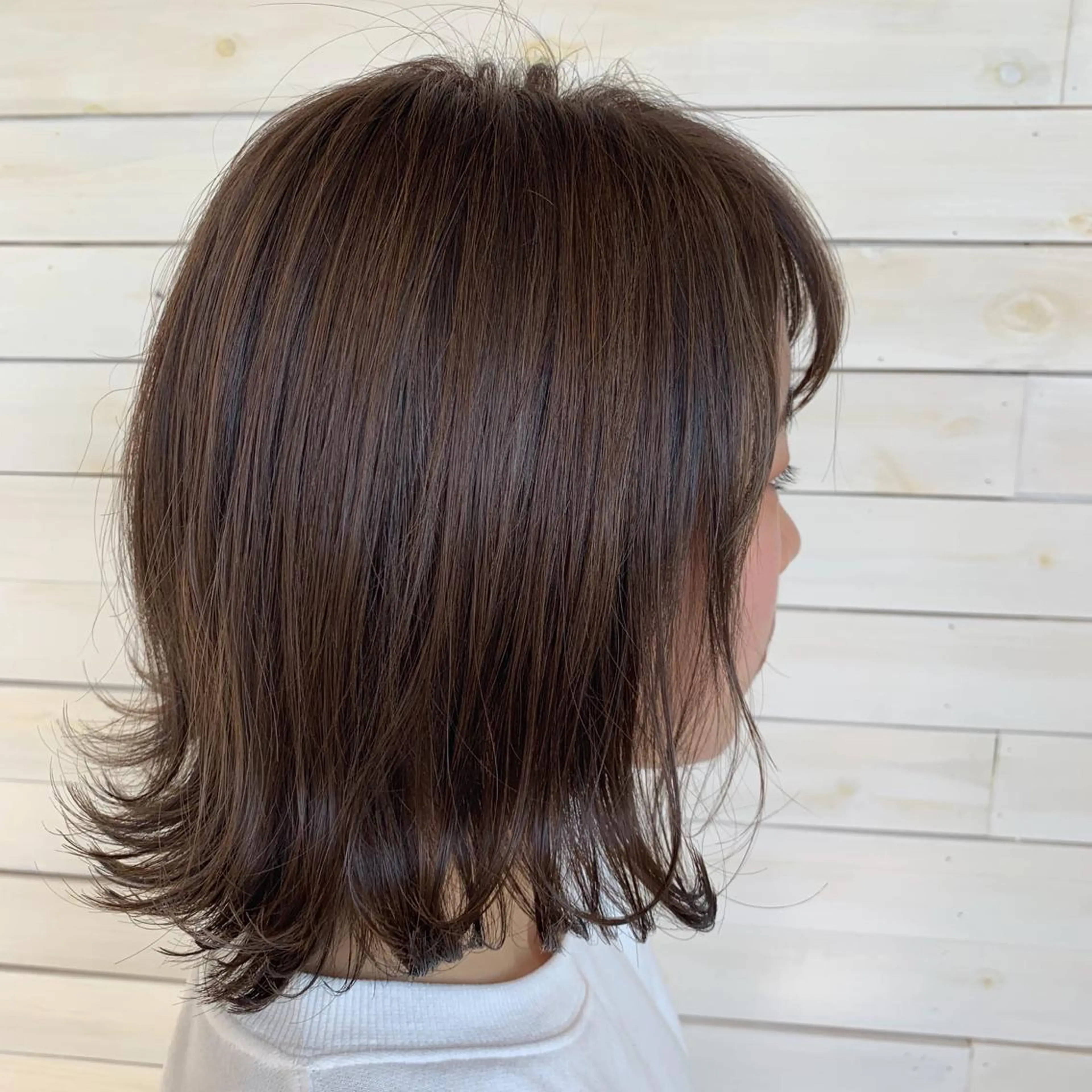 カラー アッシュ ブリーチ 透明感カラー ブリーチなしカラー カット ヘアカラー 黒田瀬奈/ボブ まろやかベージュのその他イメージ