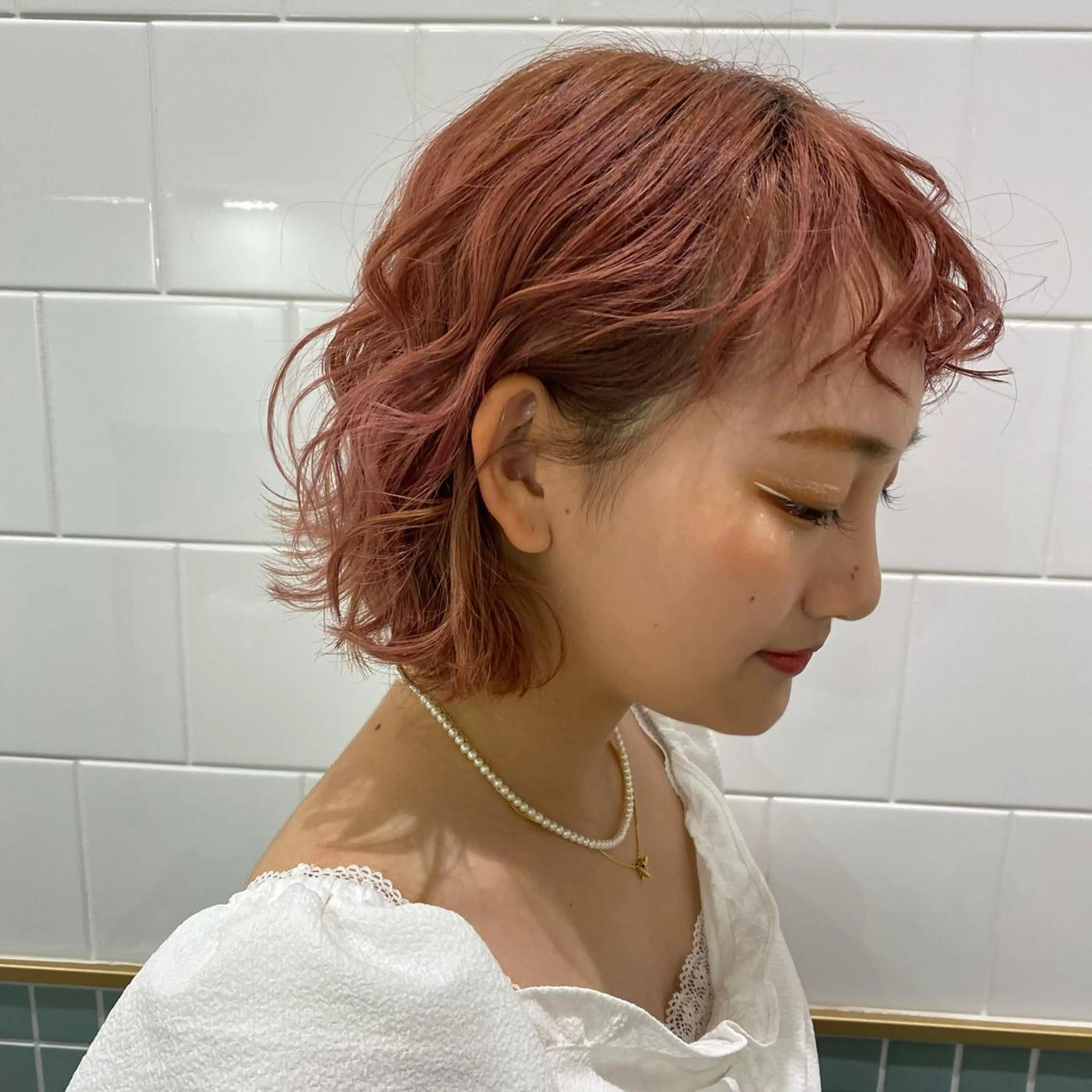 ショート カラー ヘアアレンジ 🎀韓国ヘア🎀 𝐬𝐚𝐫𝐚🎀のヘアスタイル
