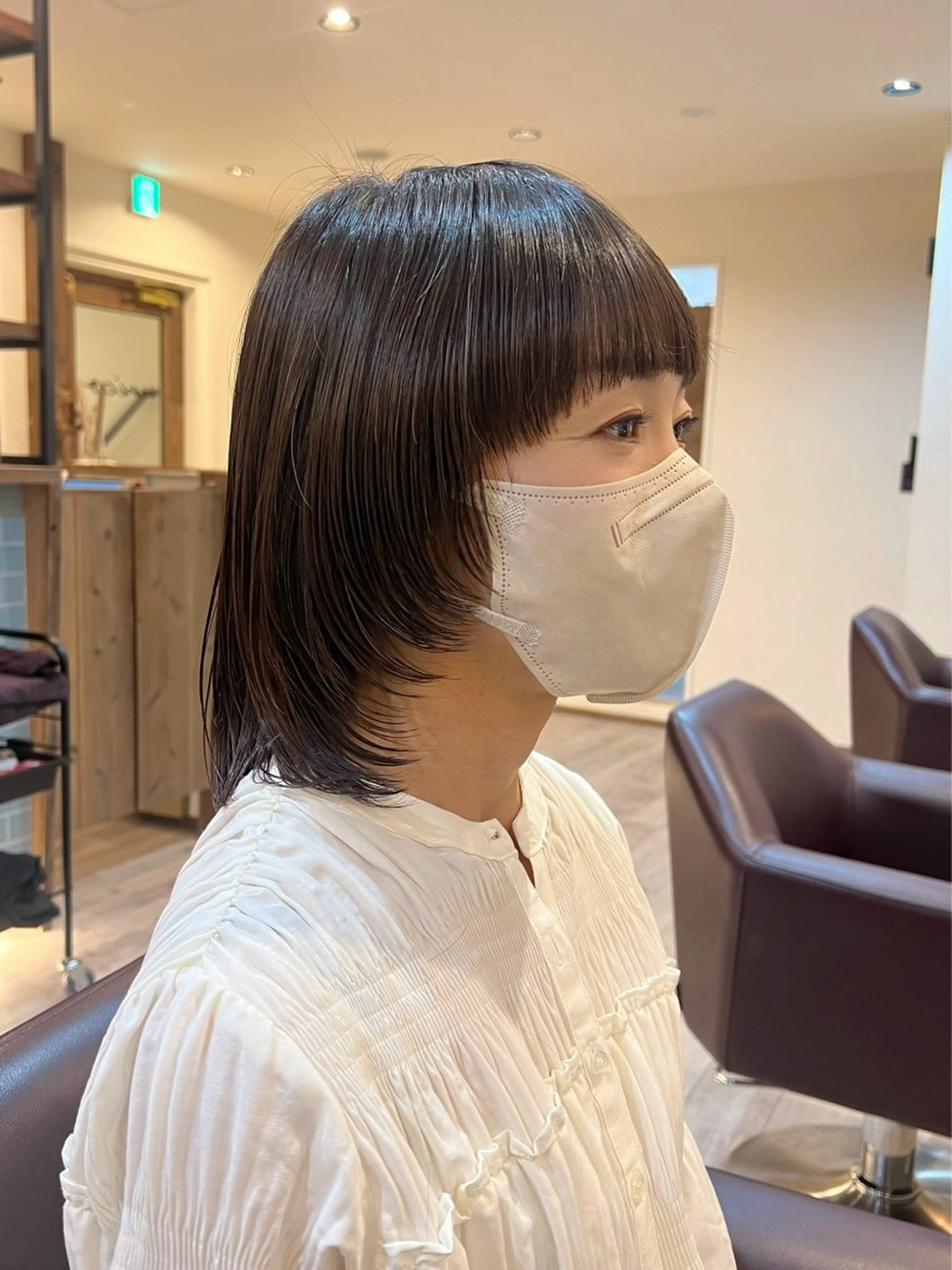 ミディアム レイヤーカット カット パーマ 工藤 梨花のヘアスタイル
