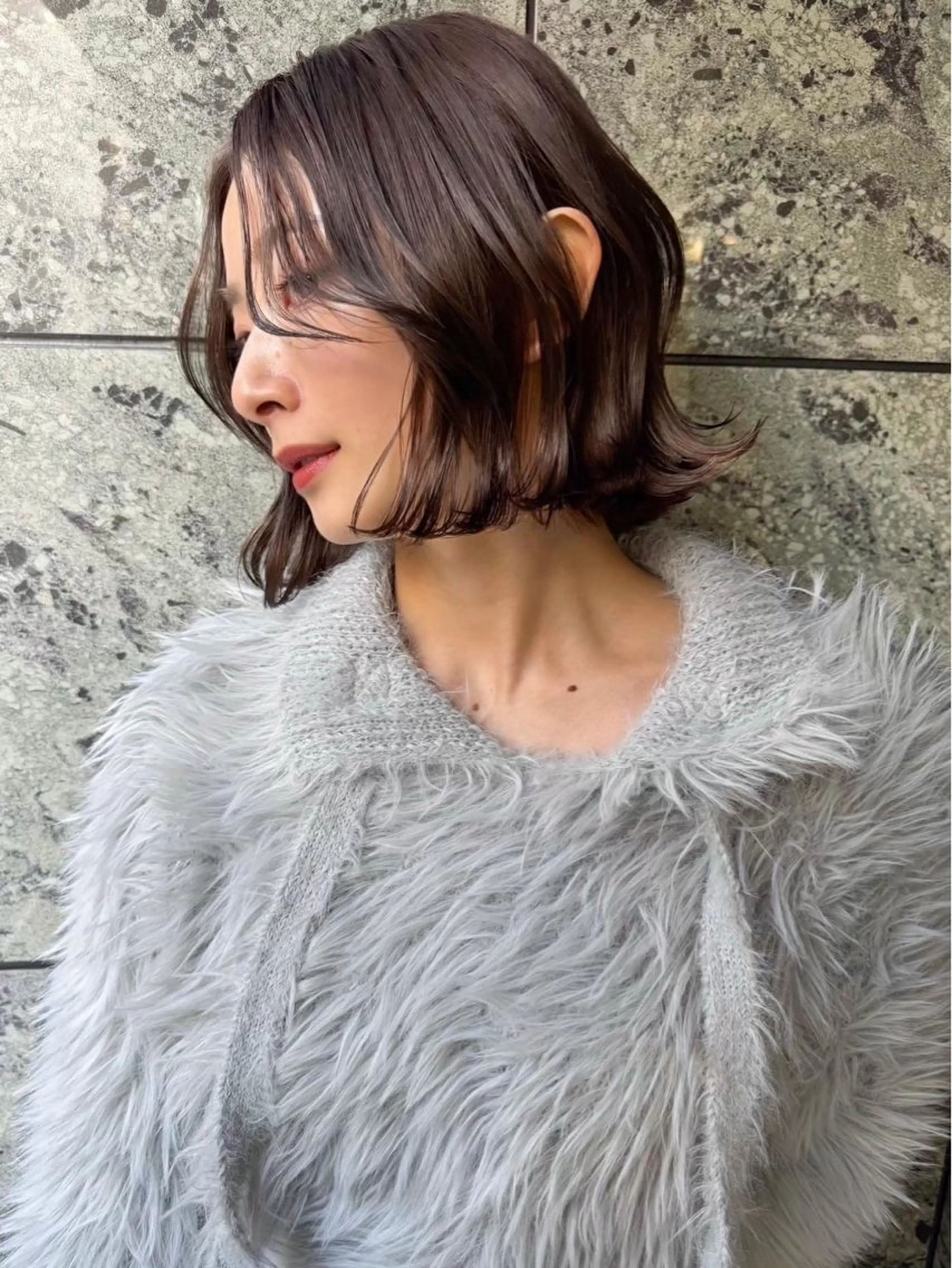 ショート カラー ブラウンカラー 透明感カラー ダークブラウン ヘアカラー TOA/天神 カラーモデル募集中のヘアスタイル