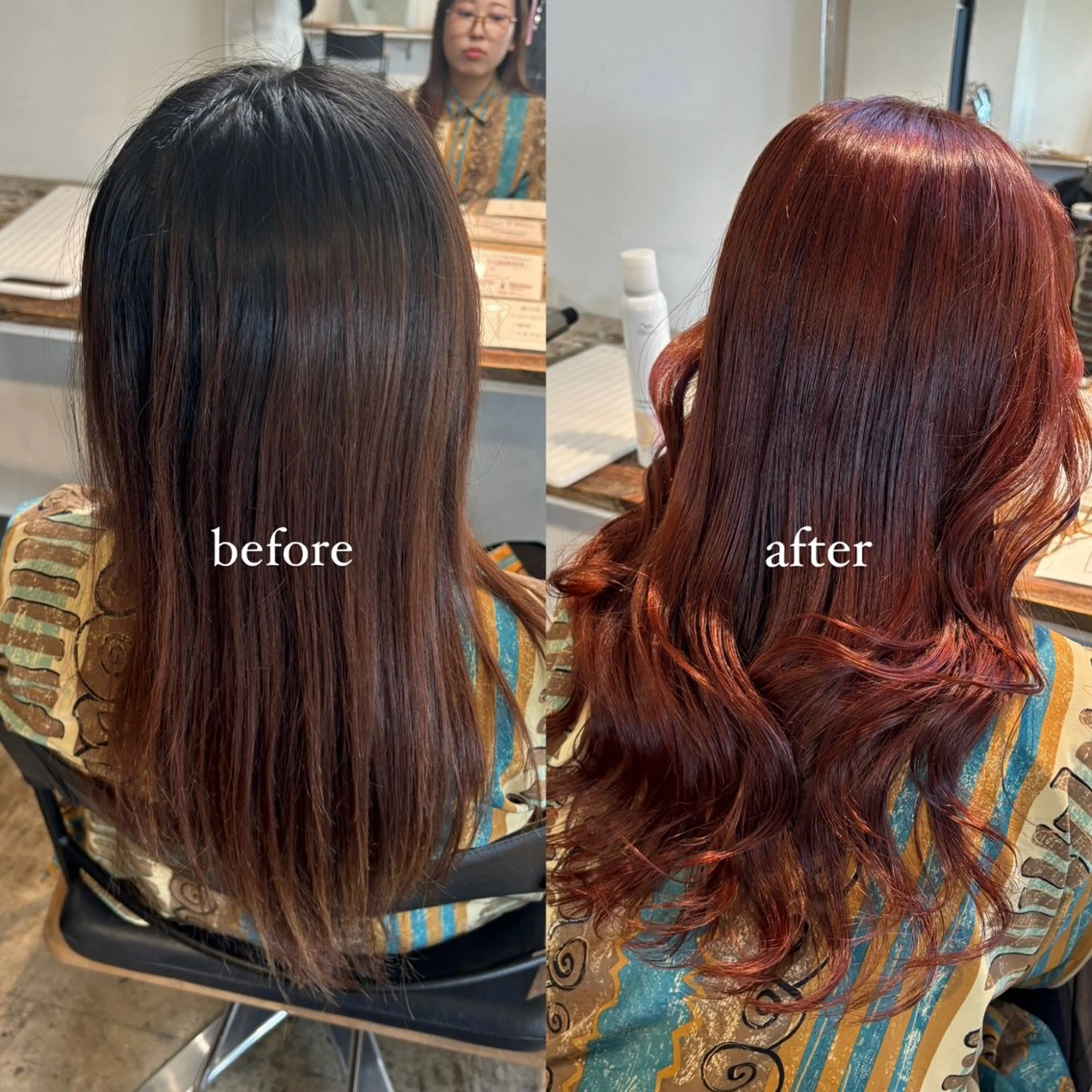 ロング カラー ヘアカラー トリートメント ヘッドスパ 💫miyu💫デザ インカラー/アレンジのヘアスタイル