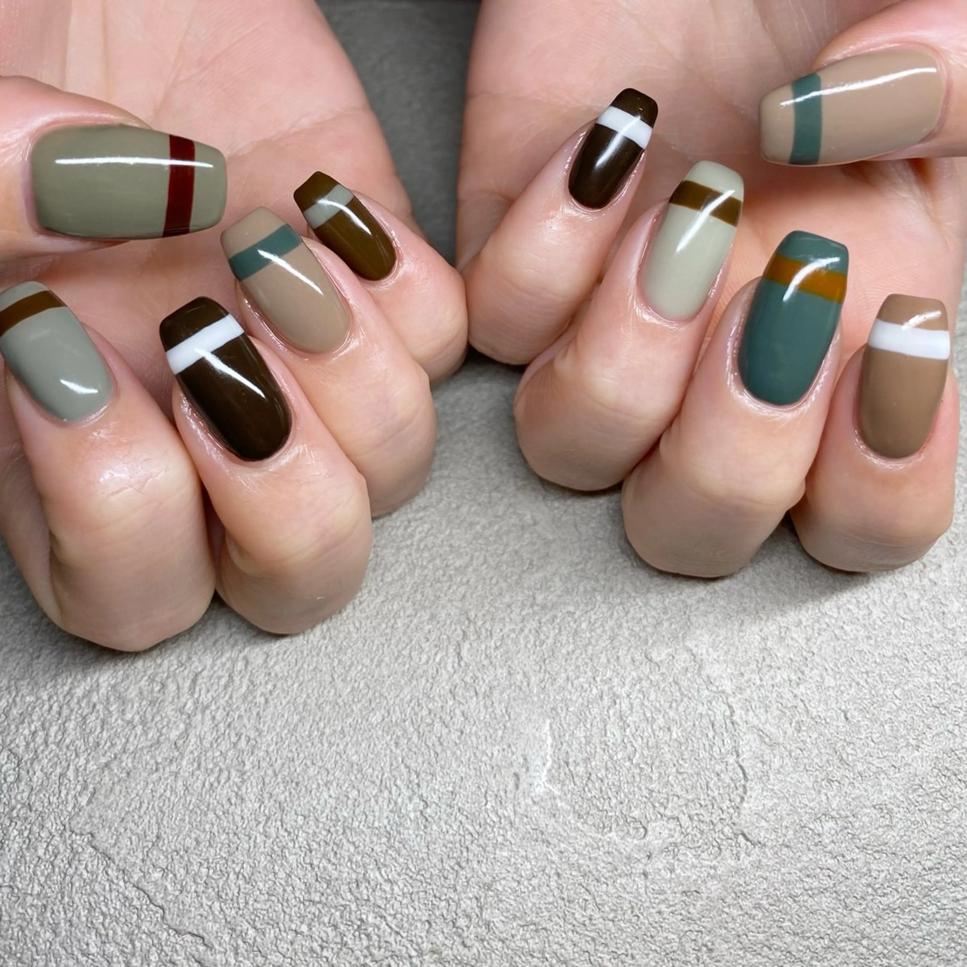 ネイル アートネイル ニュアンスネイル 冬ネイル ハンドネイル 山田 貴子のネイルデザイン