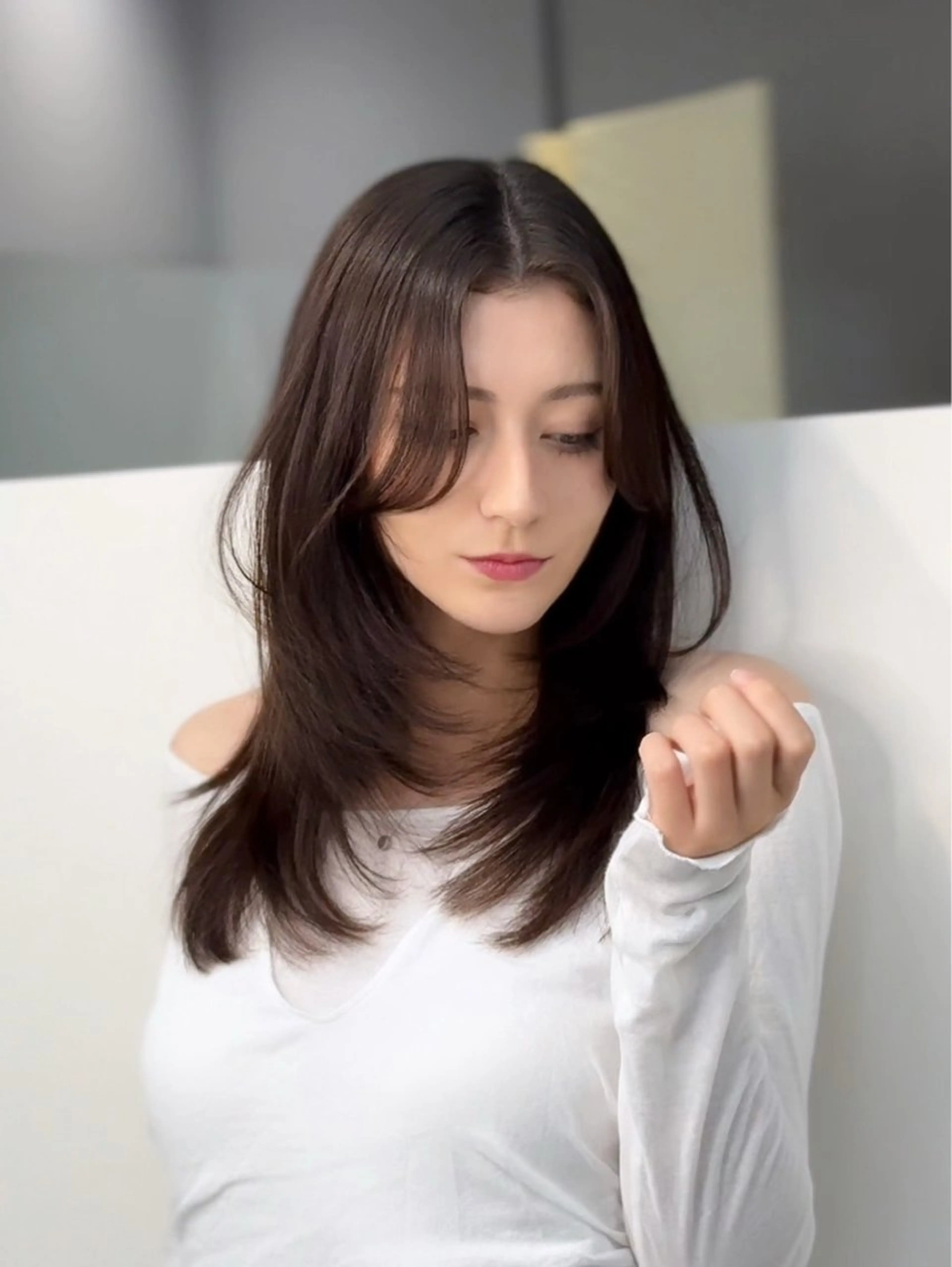 セミロング カラー カット ヘアカラー トリートメント 🦋韓国系指名No1 店長/圓山 祐也🦋のヘアスタイル