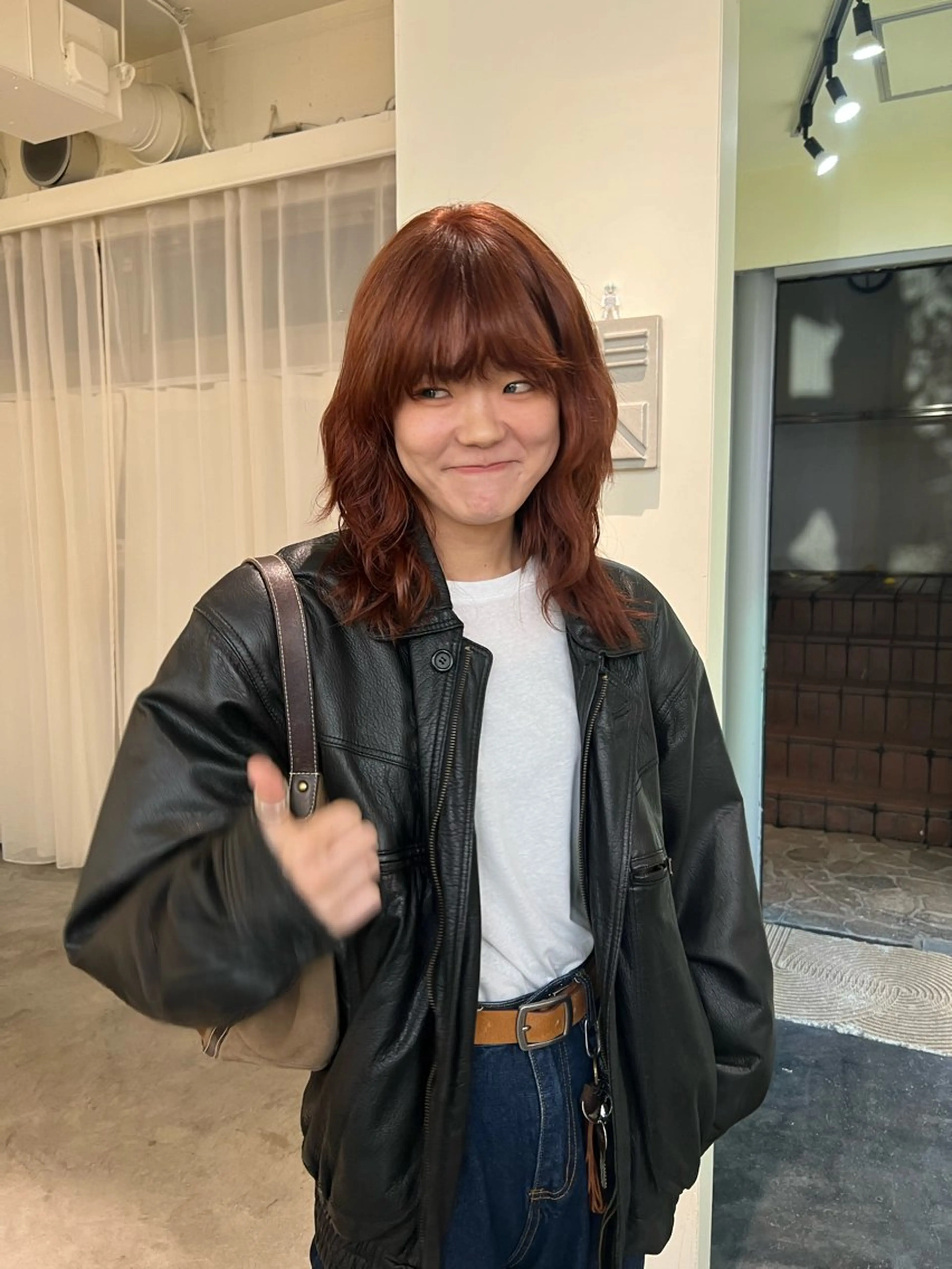 セミロング カラー haco＋所属・圧倒的デザイン力 店長🎨RENAのヘアスタイル