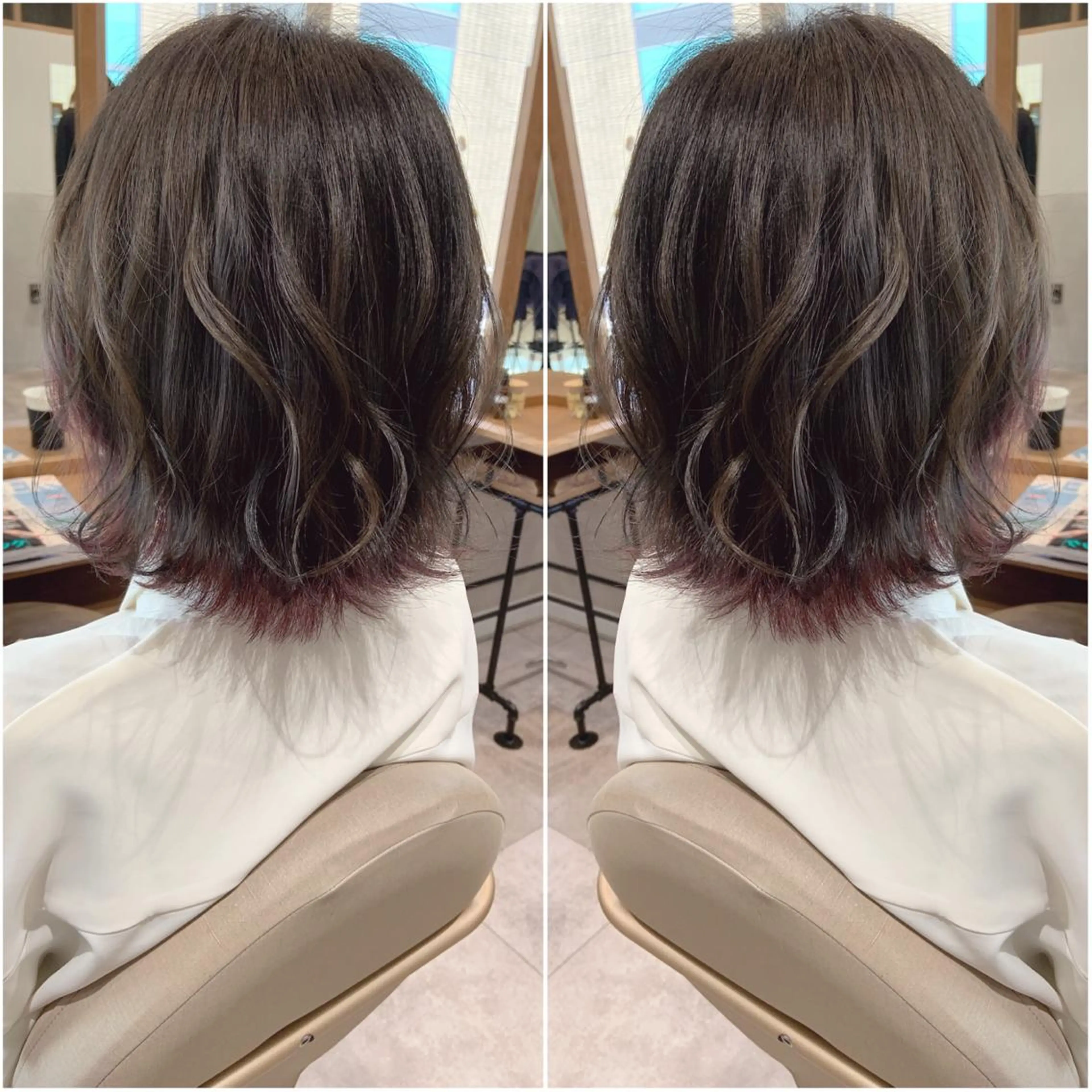 ショート カラー ヘアアレンジ ブリーチ カシス インナーカラー ピンクカラー ヘアカラー トリートメント rita atelier 【リタ】所属・韓国hair🦋 Nanaのヘアスタイル