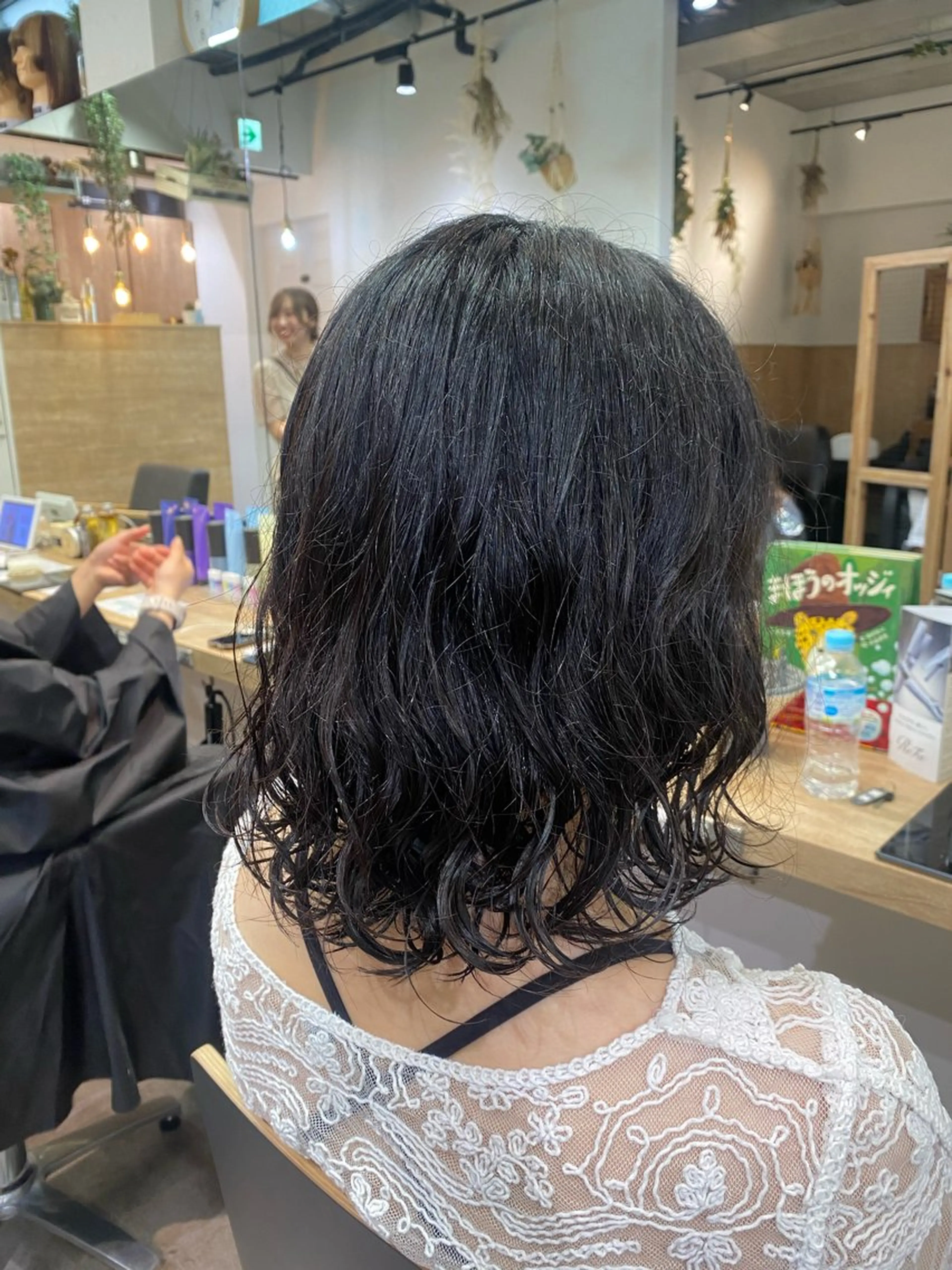 セミロング パーマ 🖤🌀くるくる パーマ🌀🖤ayaのヘアスタイル
