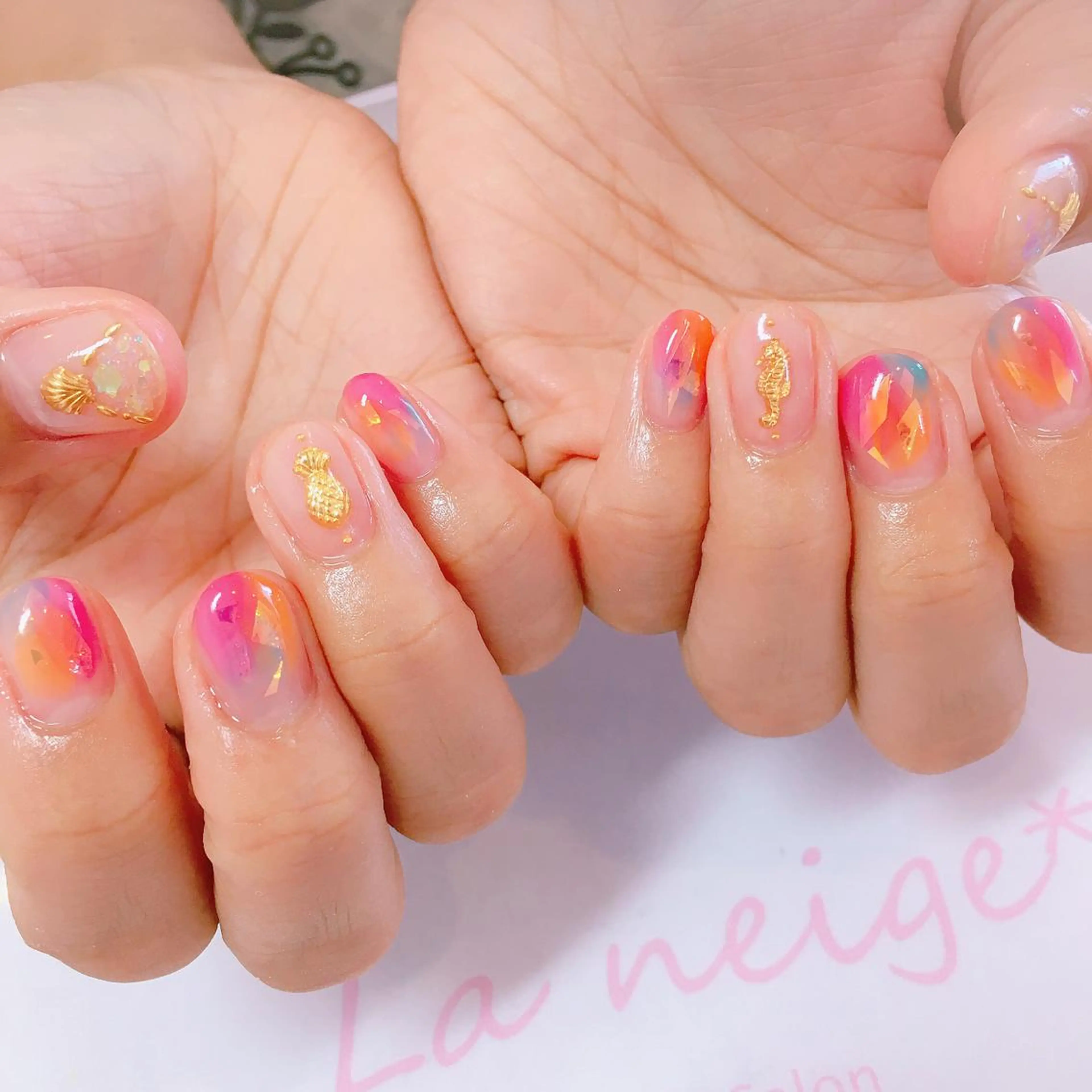 ネイル La neige* yuki 🥯🍑のネイルデザイン