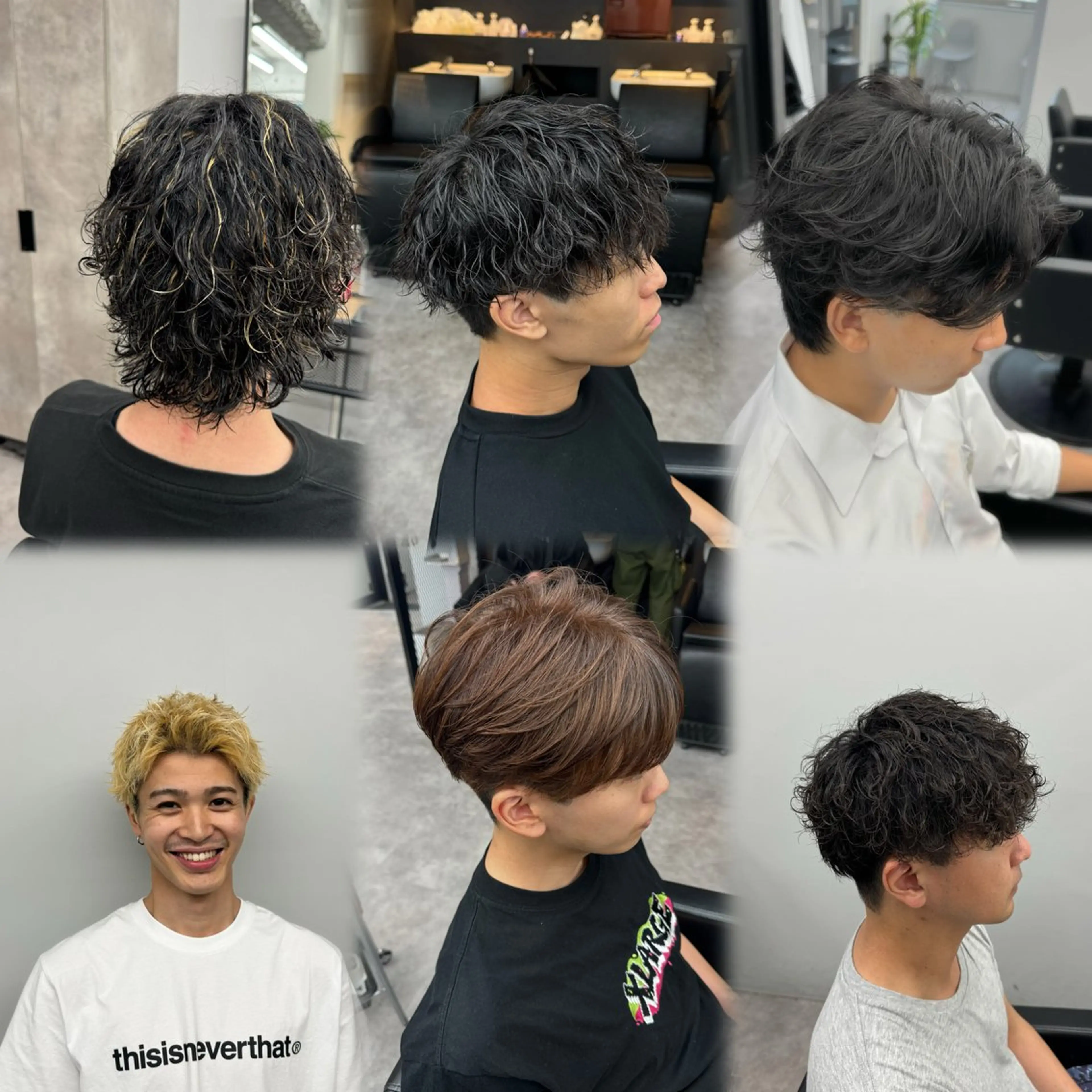 ショート パーマ メンズ メンズブリーチ メンズパーマ 【曲がる縮毛矯正】 モデル募集🙋カツヤのヘアスタイル