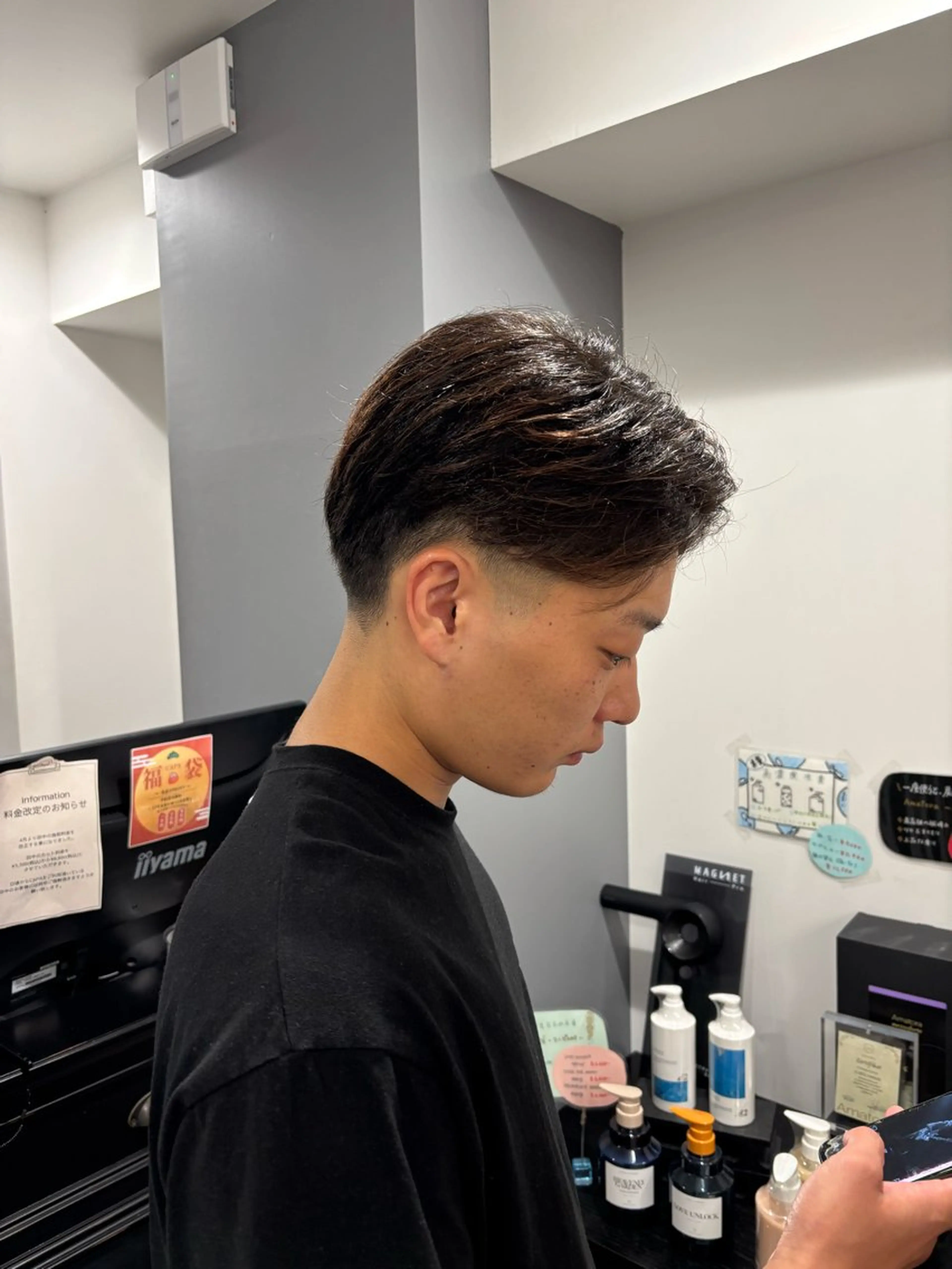 ショート メンズ フェードカット カット りんと 無料カットモデル募集のヘアスタイル