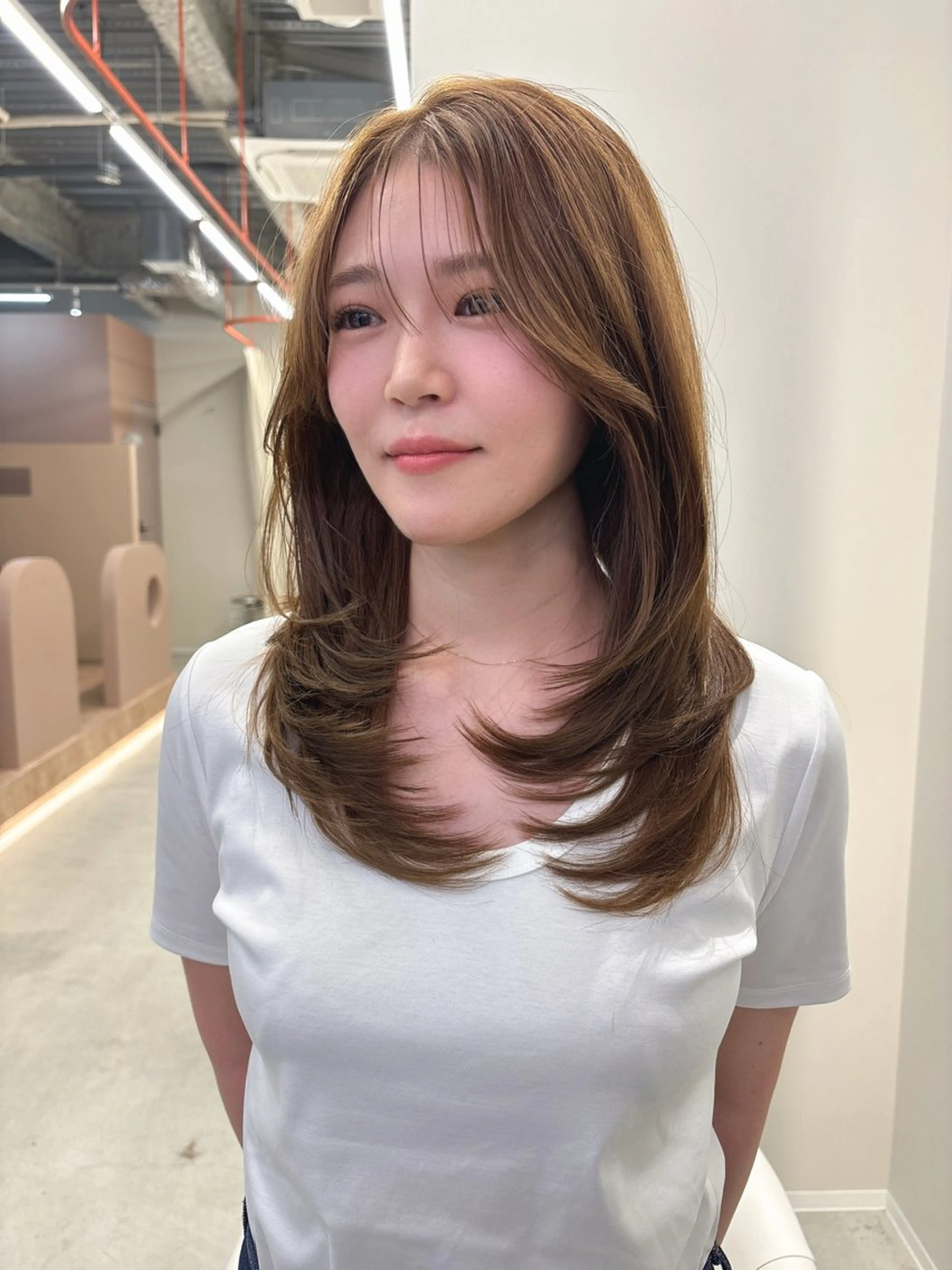 【minimo限定価格☆】柔らかカラー＋毛先カット(3センチまで) ＋オージュア3step✨平日1名限定の写真