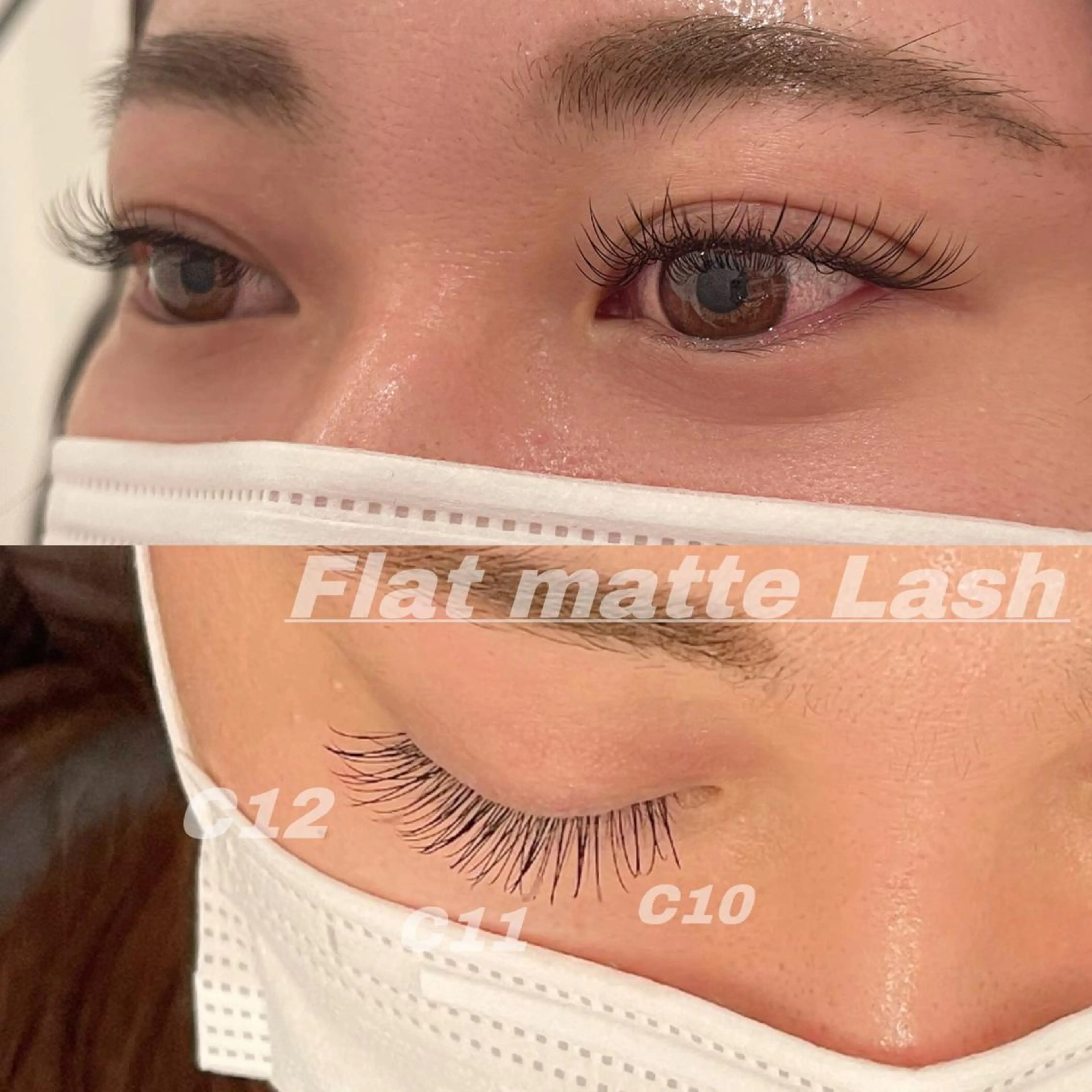 マツエク・マツパ Cカール フラットラッシュ 目尻長め Eye ELSA lash栄店 長沼の眉毛・アイブロウイメージ