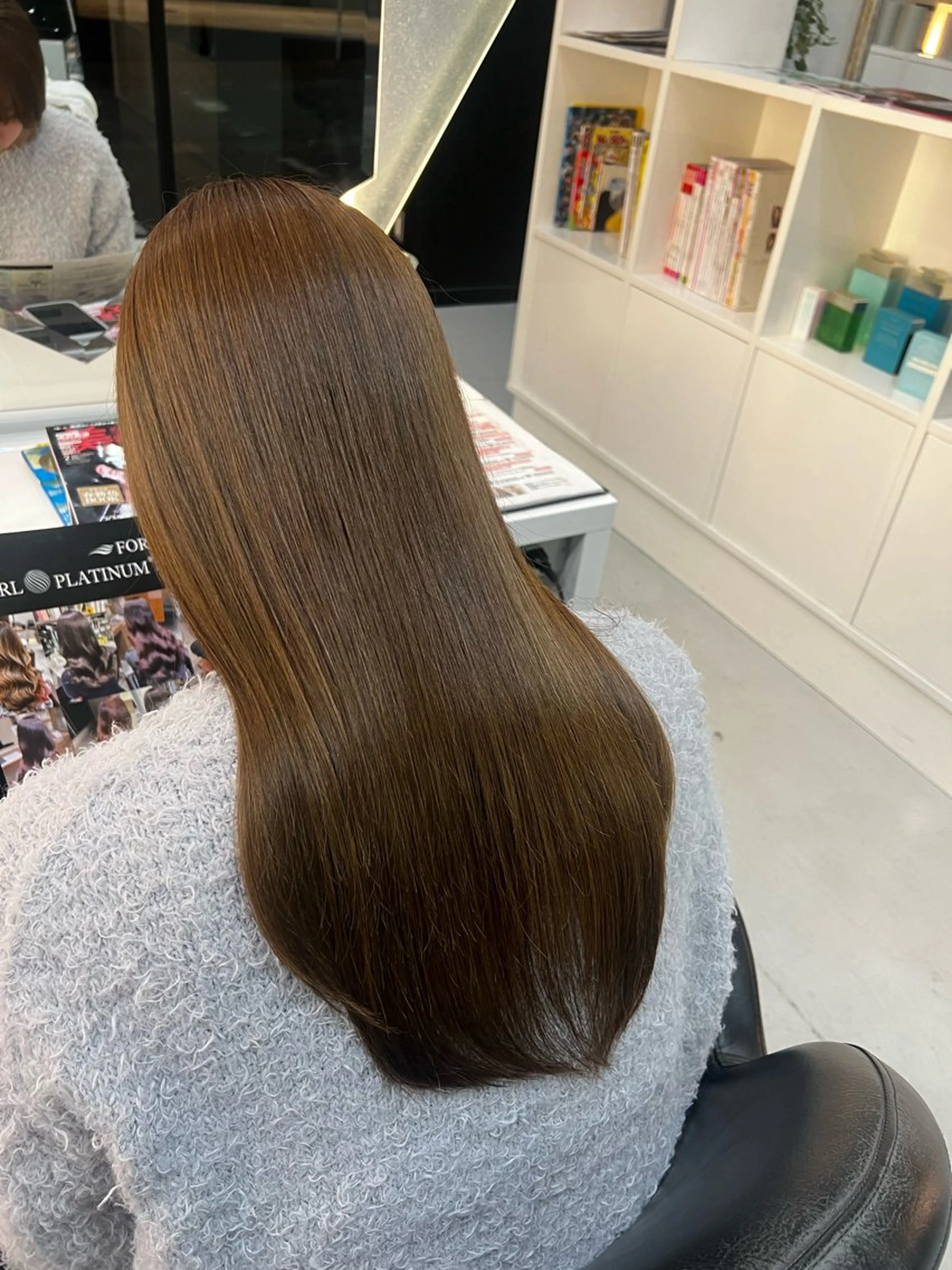 ロング カット ヘアカラー トリートメント 韓国風顔まわり/もみ れ毛/マツエク♡美咲のヘアスタイル