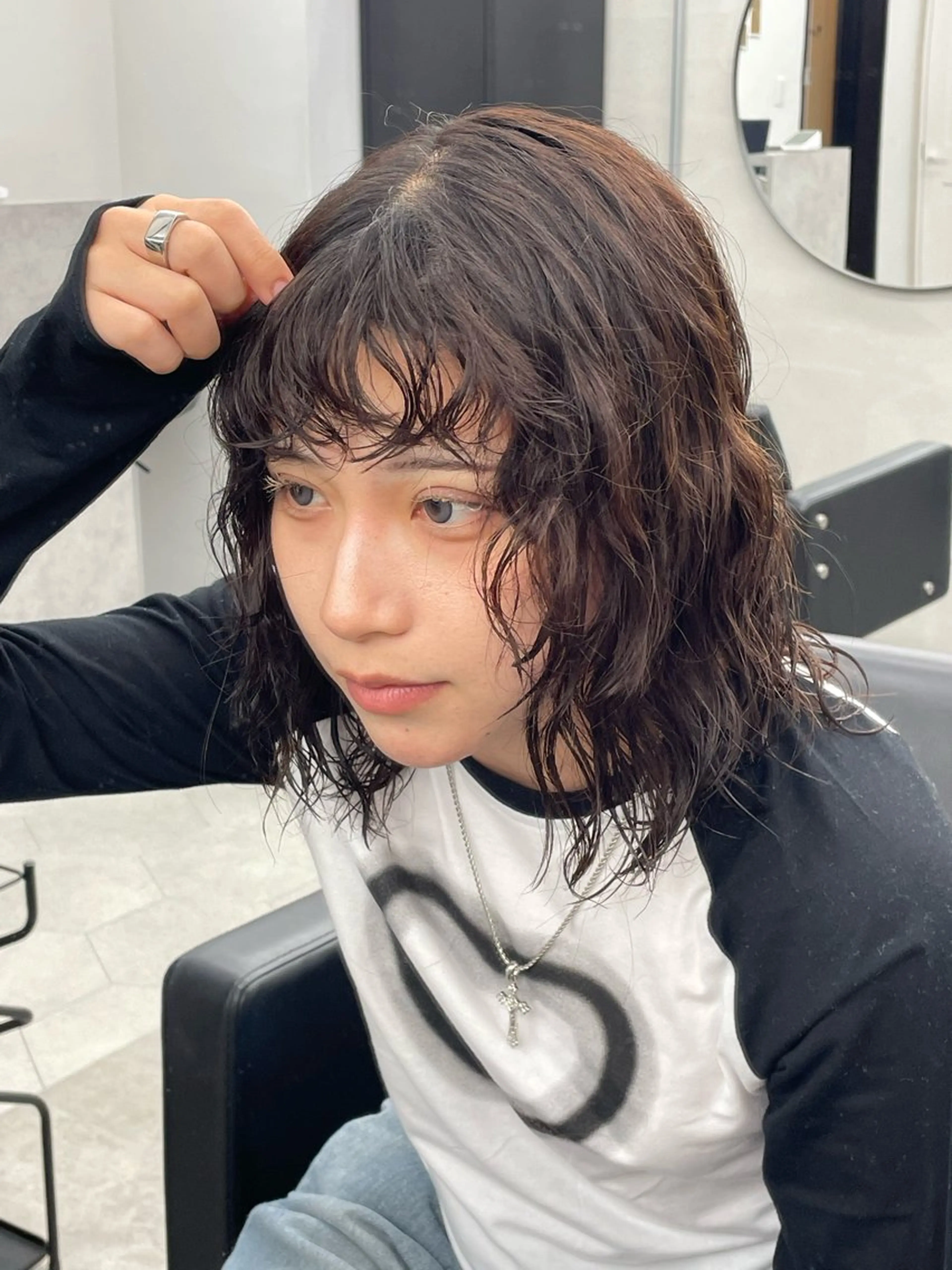 ミディアム パーマ ヘアアレンジ ミディアムパーマ パーマ driP.by HAVANA所属・ケアブリーチ／パーマ 工藤のヘアスタイル