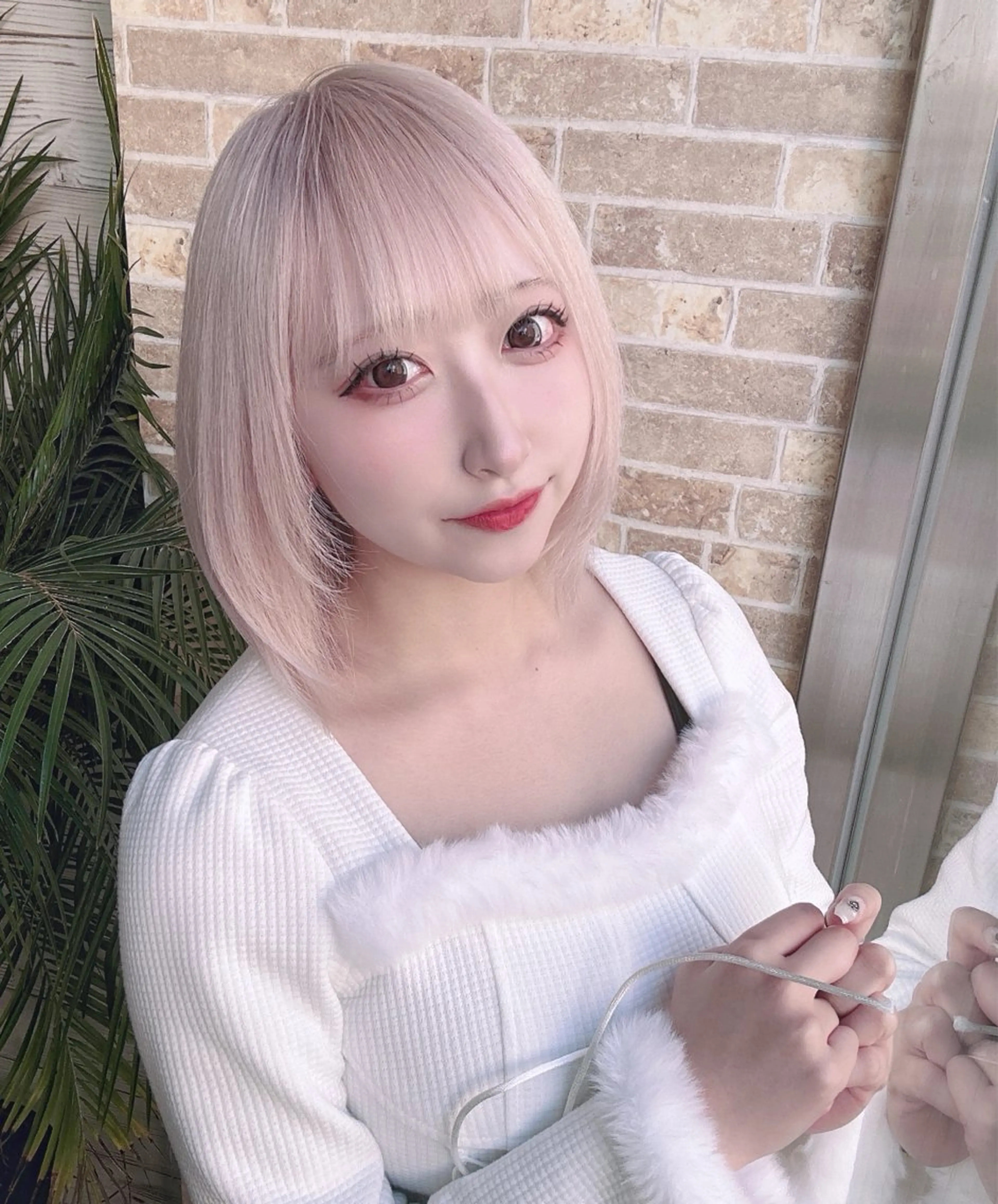 ミディアム カラー ベージュカラー ブリーチ ホワイトベージュ 北沢 隆のヘアスタイル