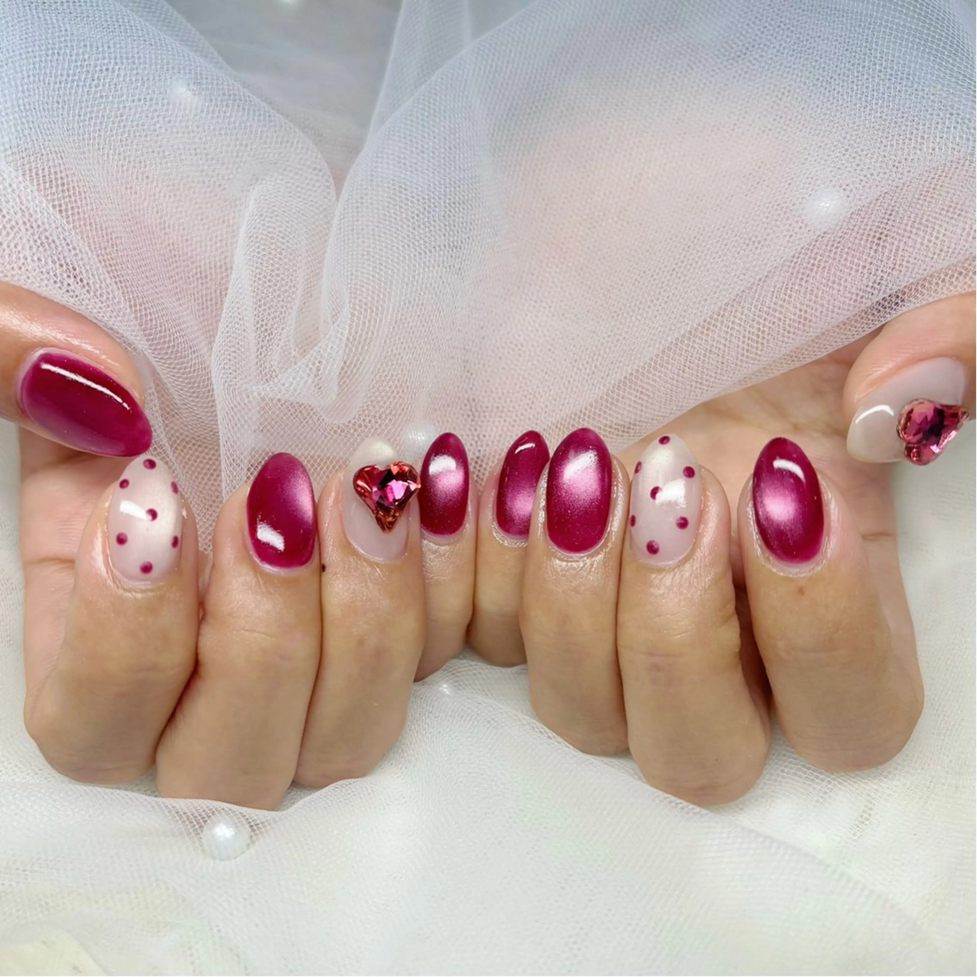 ネイル ドット ハンドネイル Yuna🩵 RE:N.Nailのネイルデザイン