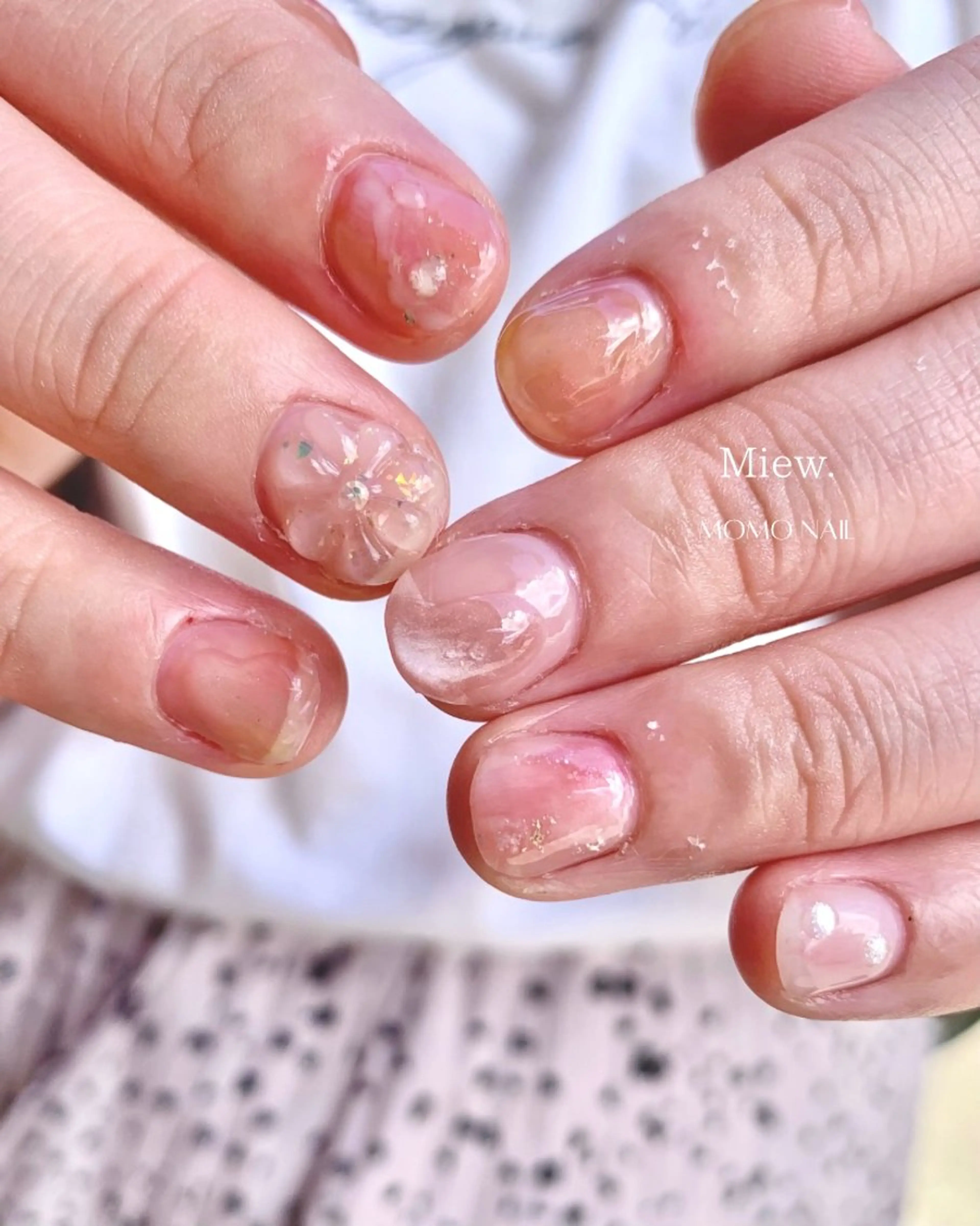 ネイル ピンク ハンドネイル Mina🫧 【Miew.】のネイルデザイン
