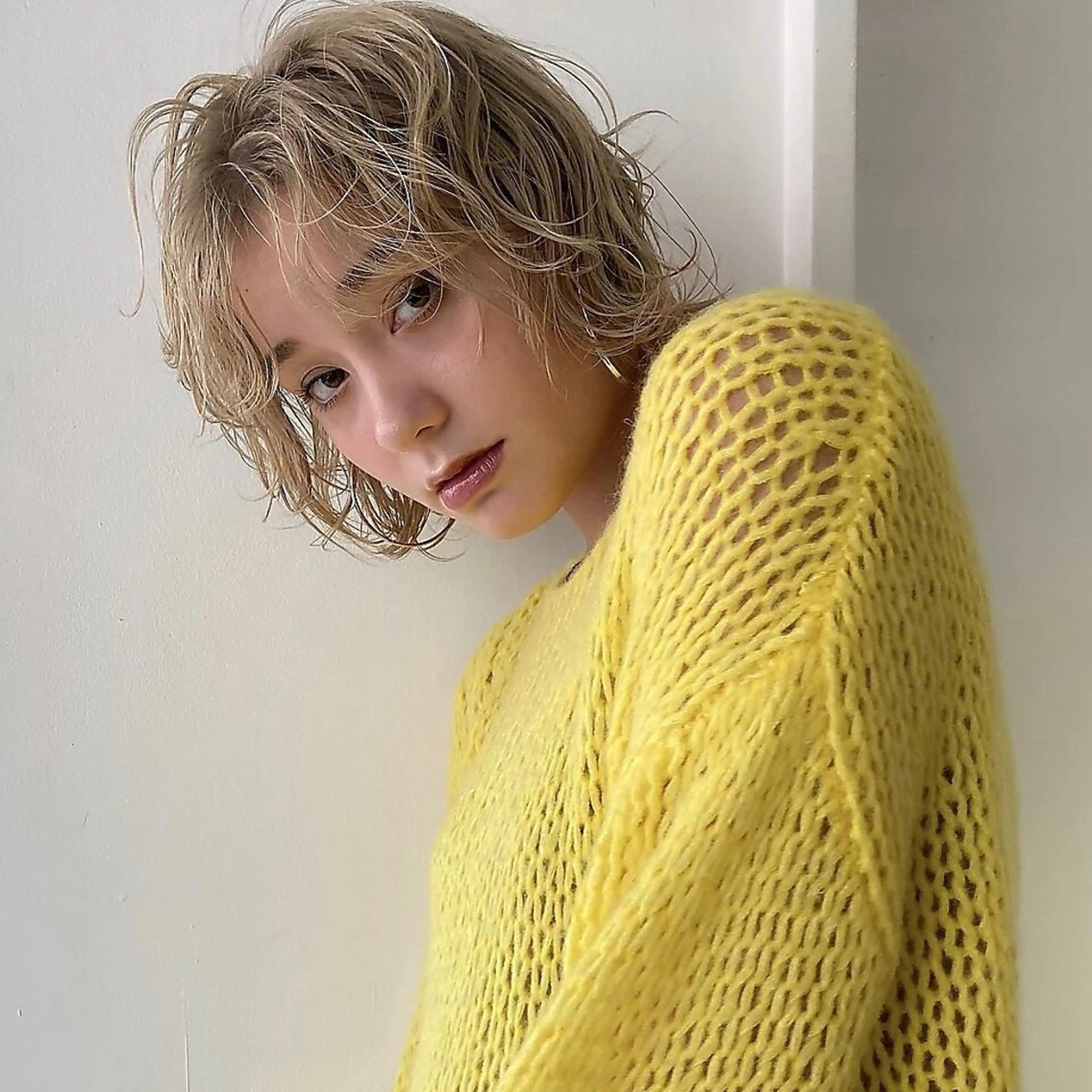 ショート カラー パーマ ツイストスパイラルパーマ バレイヤージュ ブリーチ ケアブリーチ デザインカラー yiye 青山所属・無料カットモデル募集 🌱ひょうがのヘアスタイル