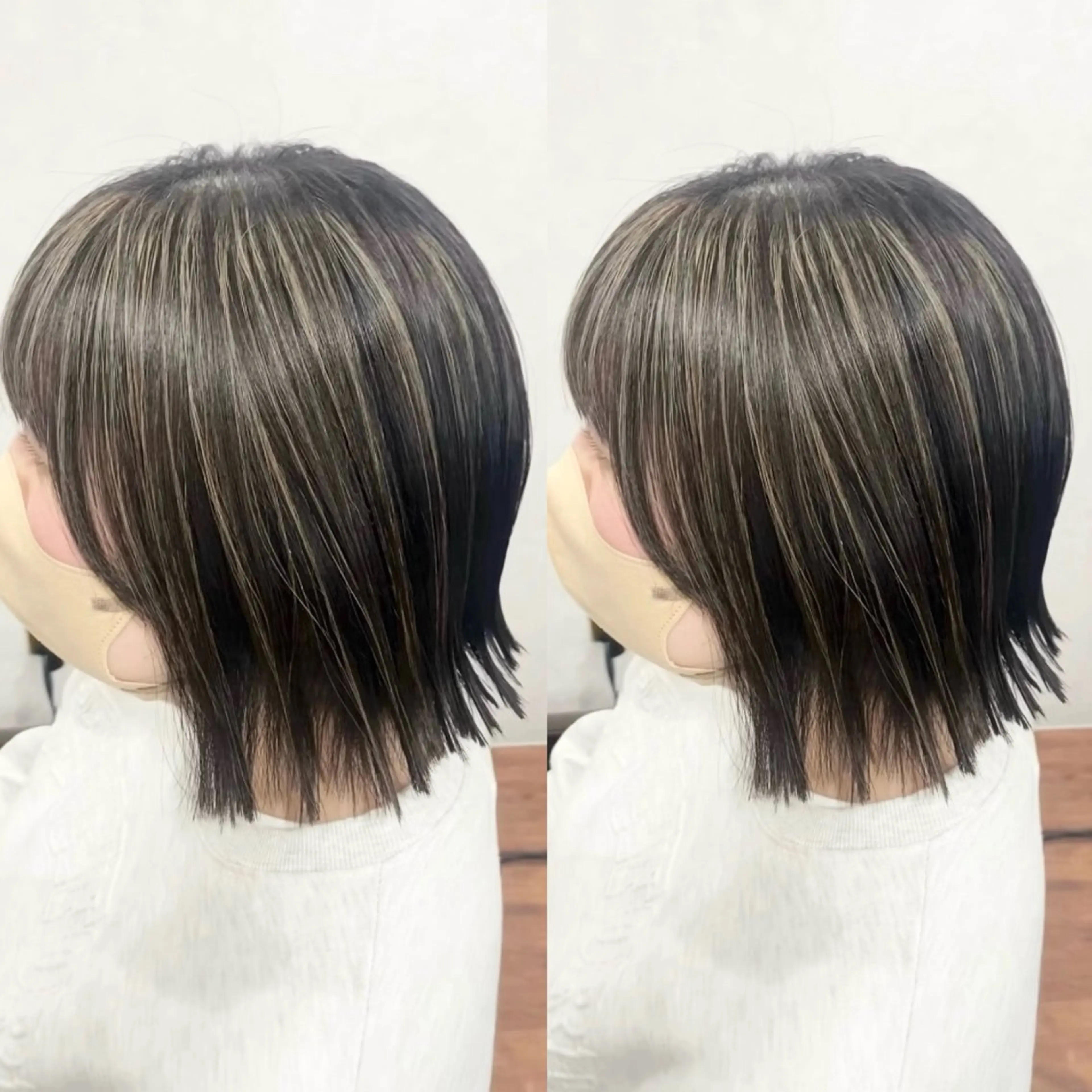 ミディアム カラー デザインカラー カット ヘアカラー _White所属・ＳＨＩ ＺＵのヘアスタイル
