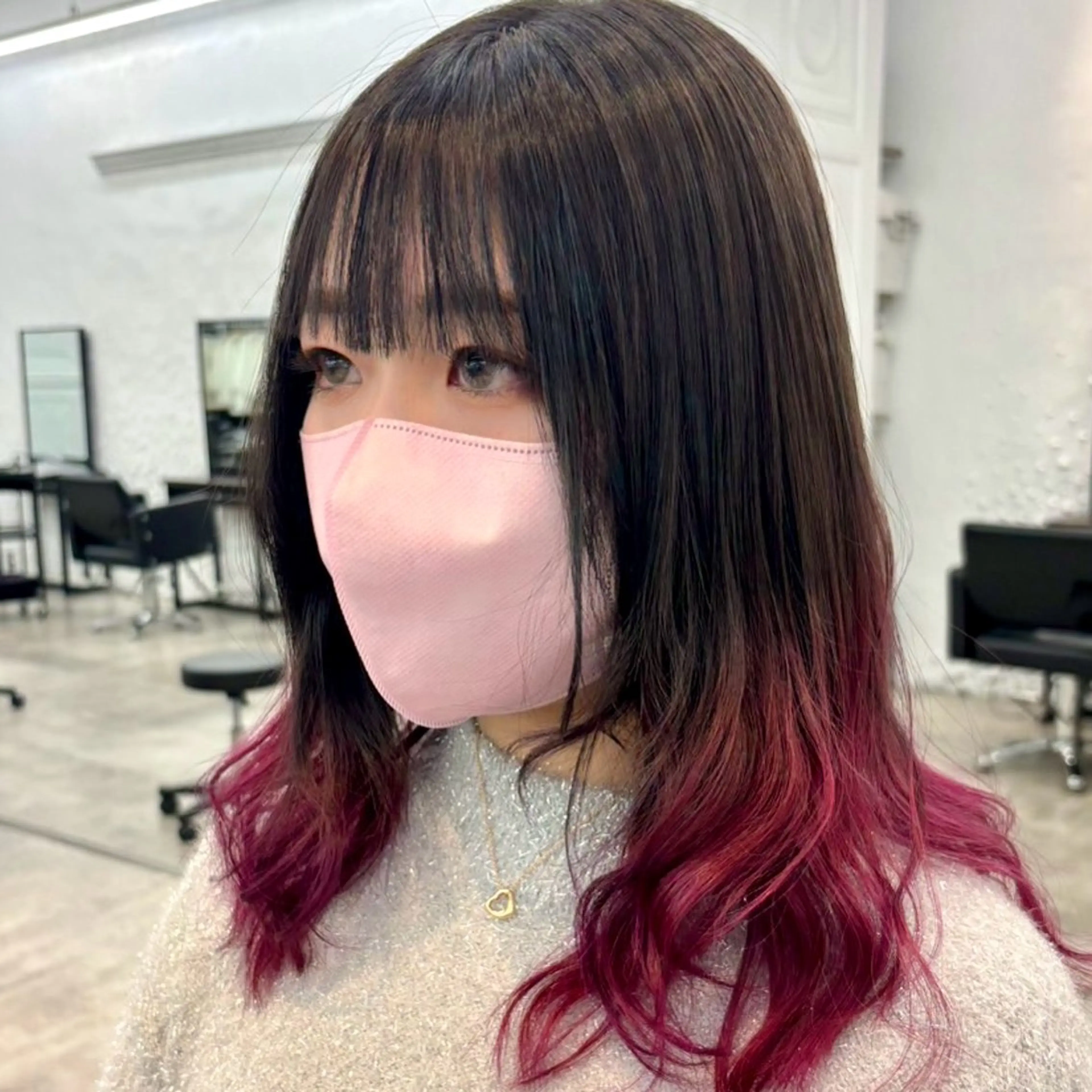 ミディアム カラー ヘアアレンジ グラデーションカラー ボブ/レイヤー/ 艶髪/HANA💗のヘアスタイル