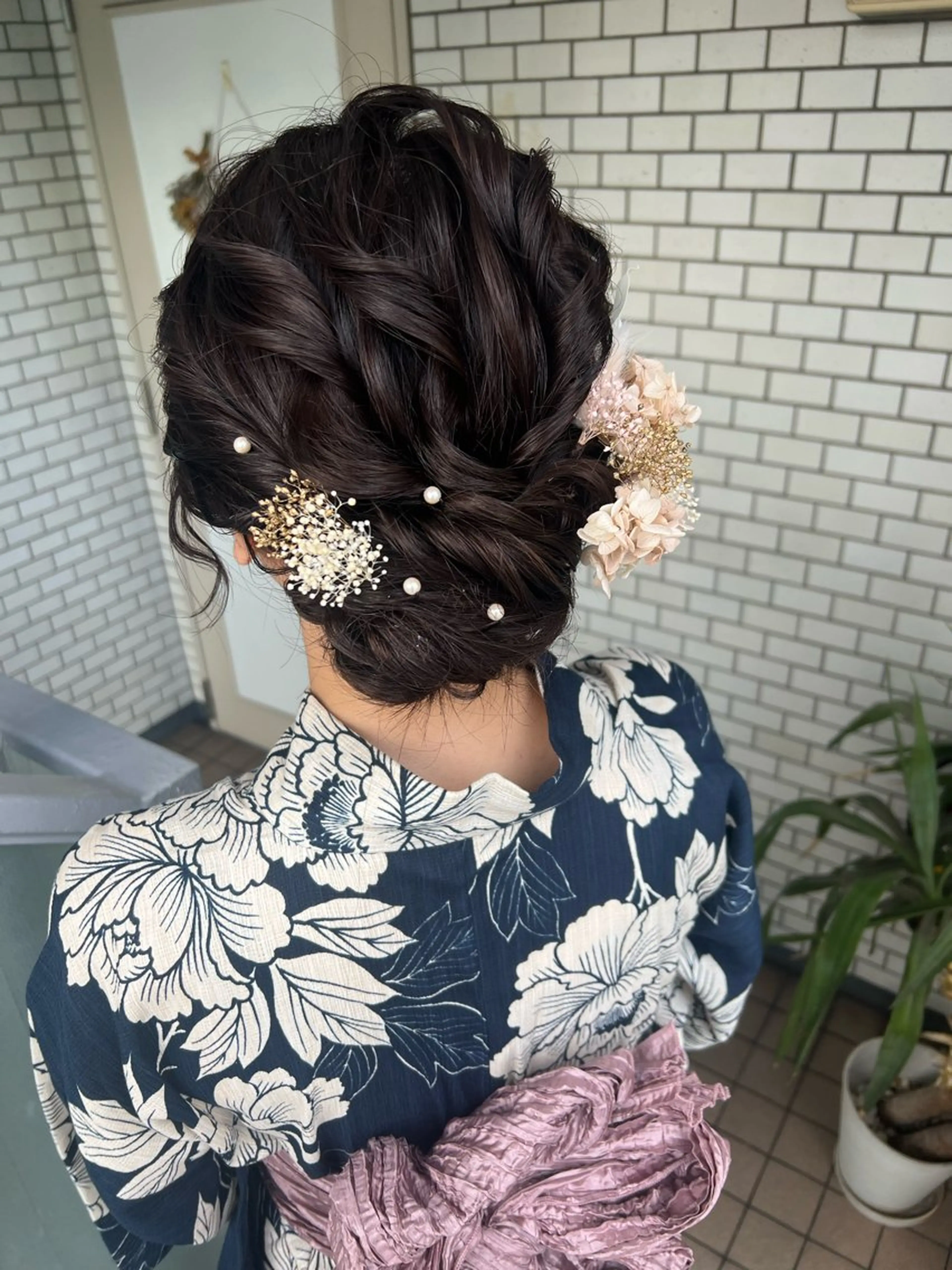 ヘアアレンジ 浴衣 大人可愛いヘアメイク 💋🧚♀️しずかのヘアスタイル