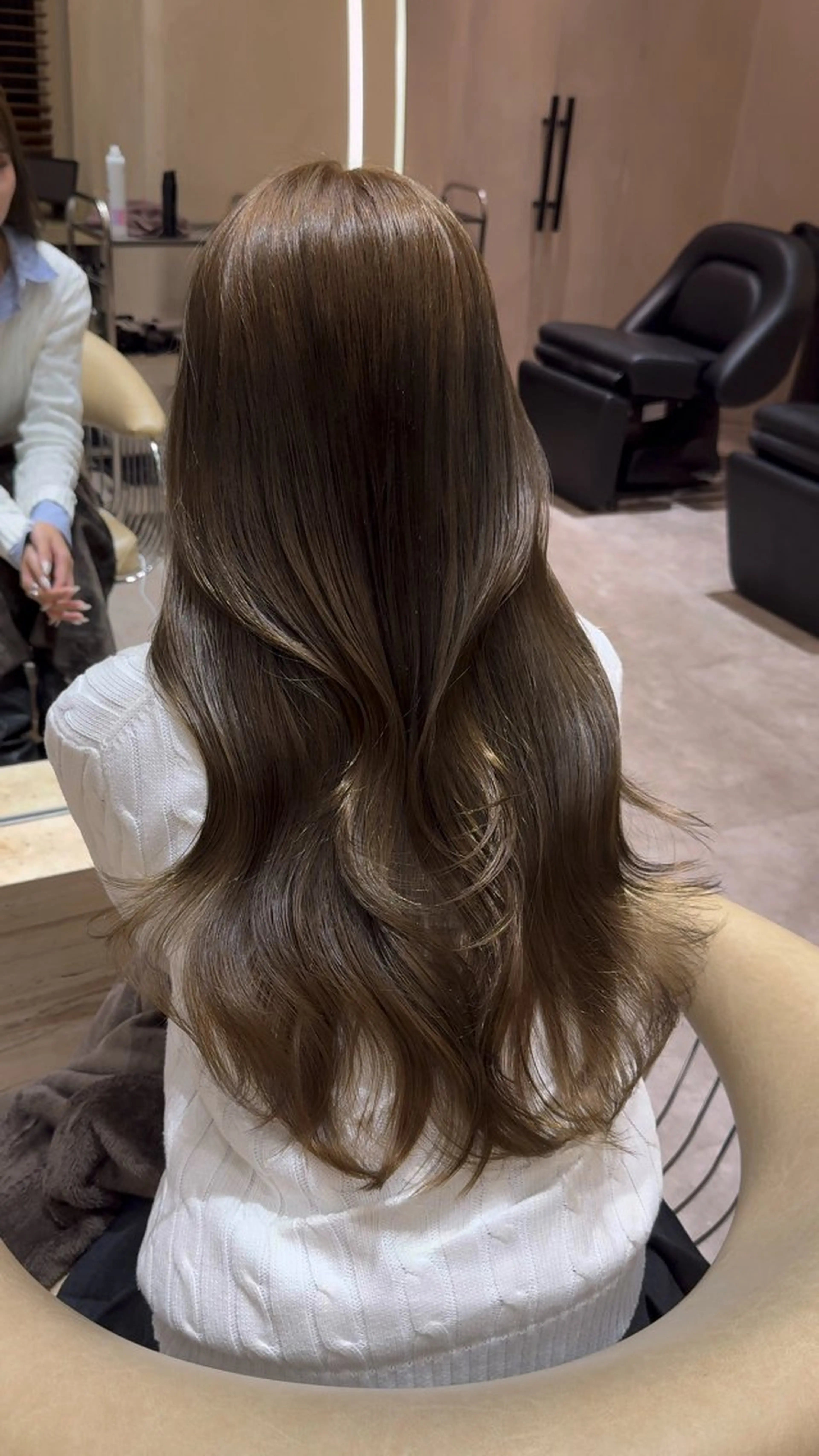 セミロング カット ヘアカラー トリートメント 韓国ヘア/ベージュ カラー/髪質改善/涼のヘアスタイル