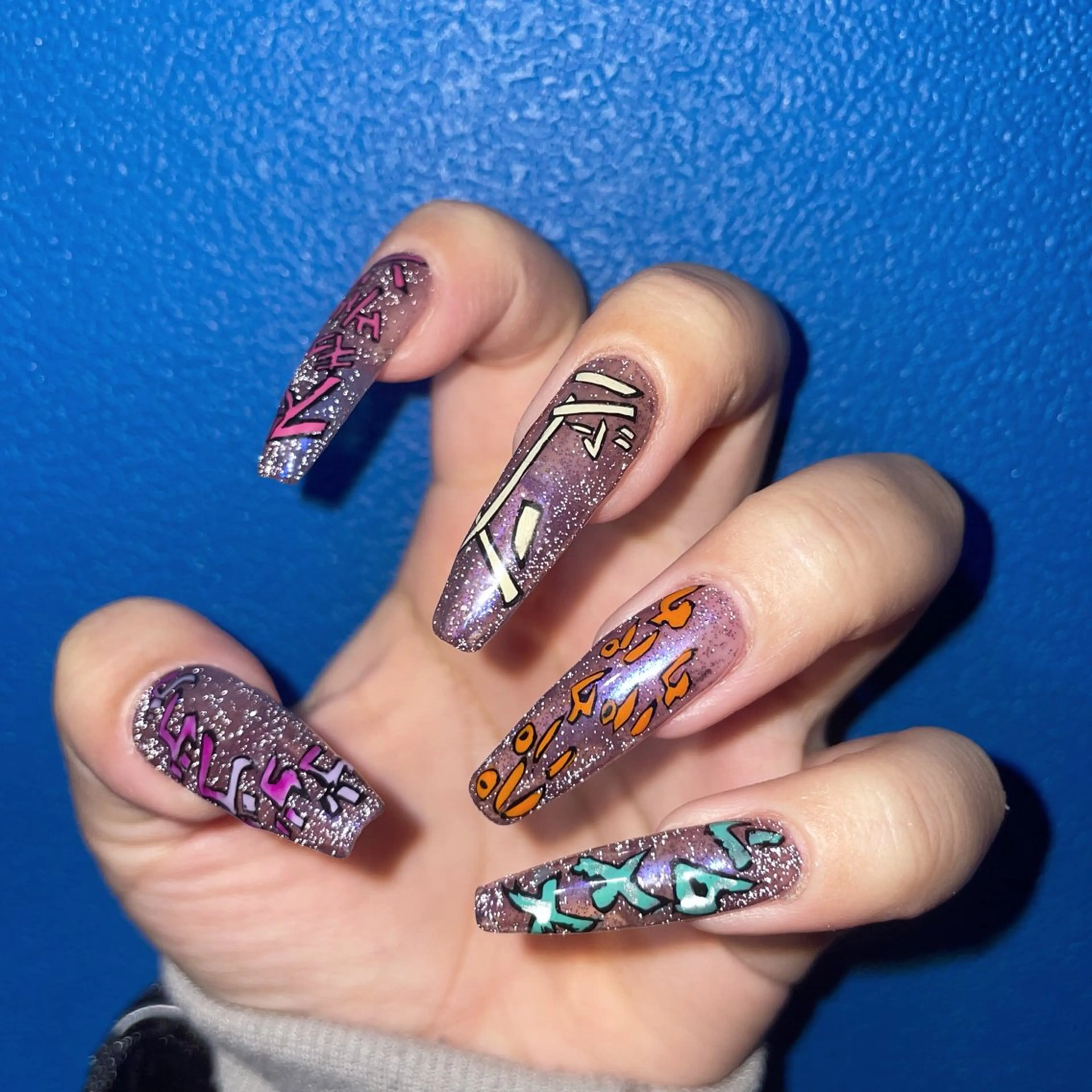 ネイル ハンドネイル ひめか🫁 推し概念・個性派のネイルデザイン