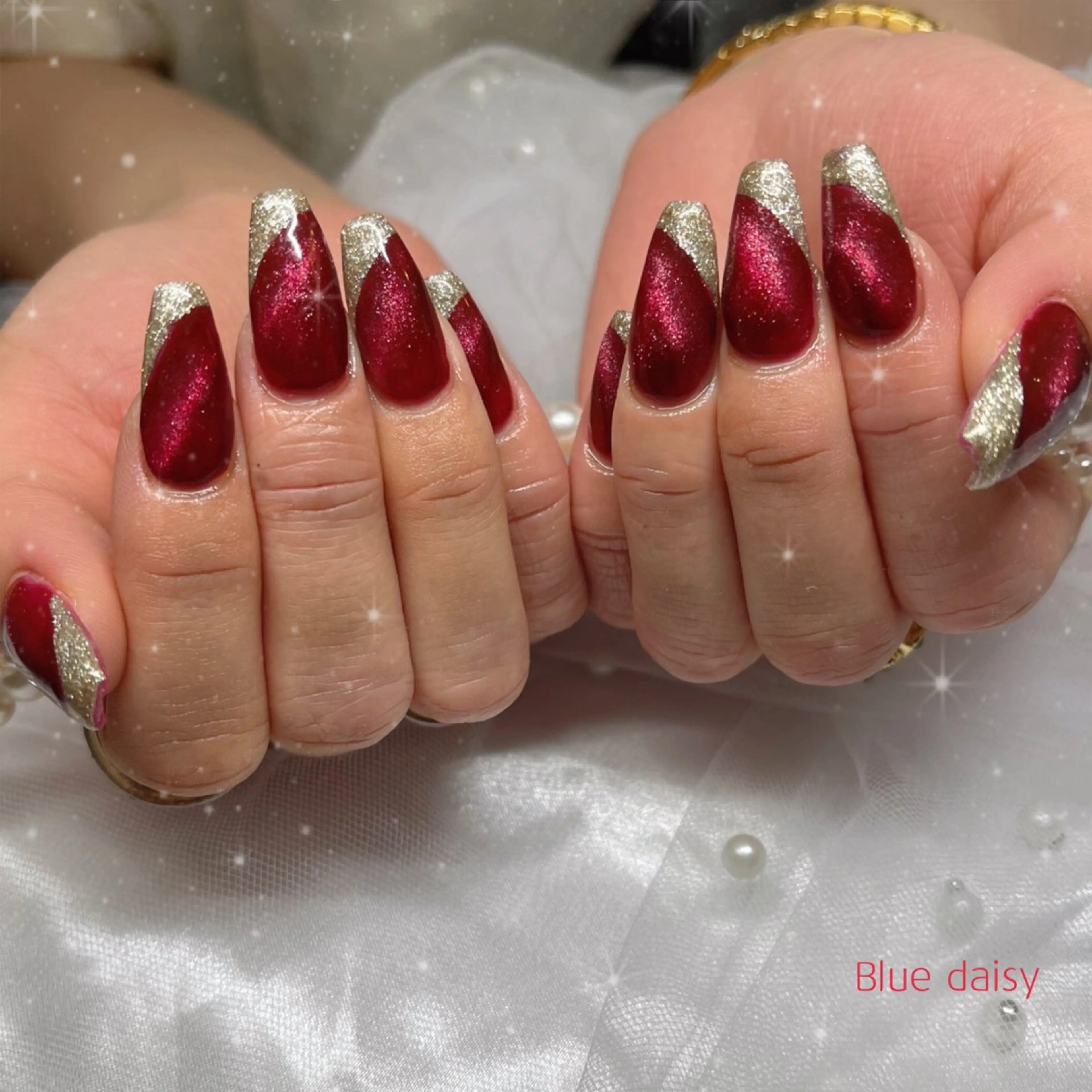 ネイル マグネットネイル ハンドネイル ブルーデイジー栄本店所属・BlueDaisy 栄本店のネイルデザイン