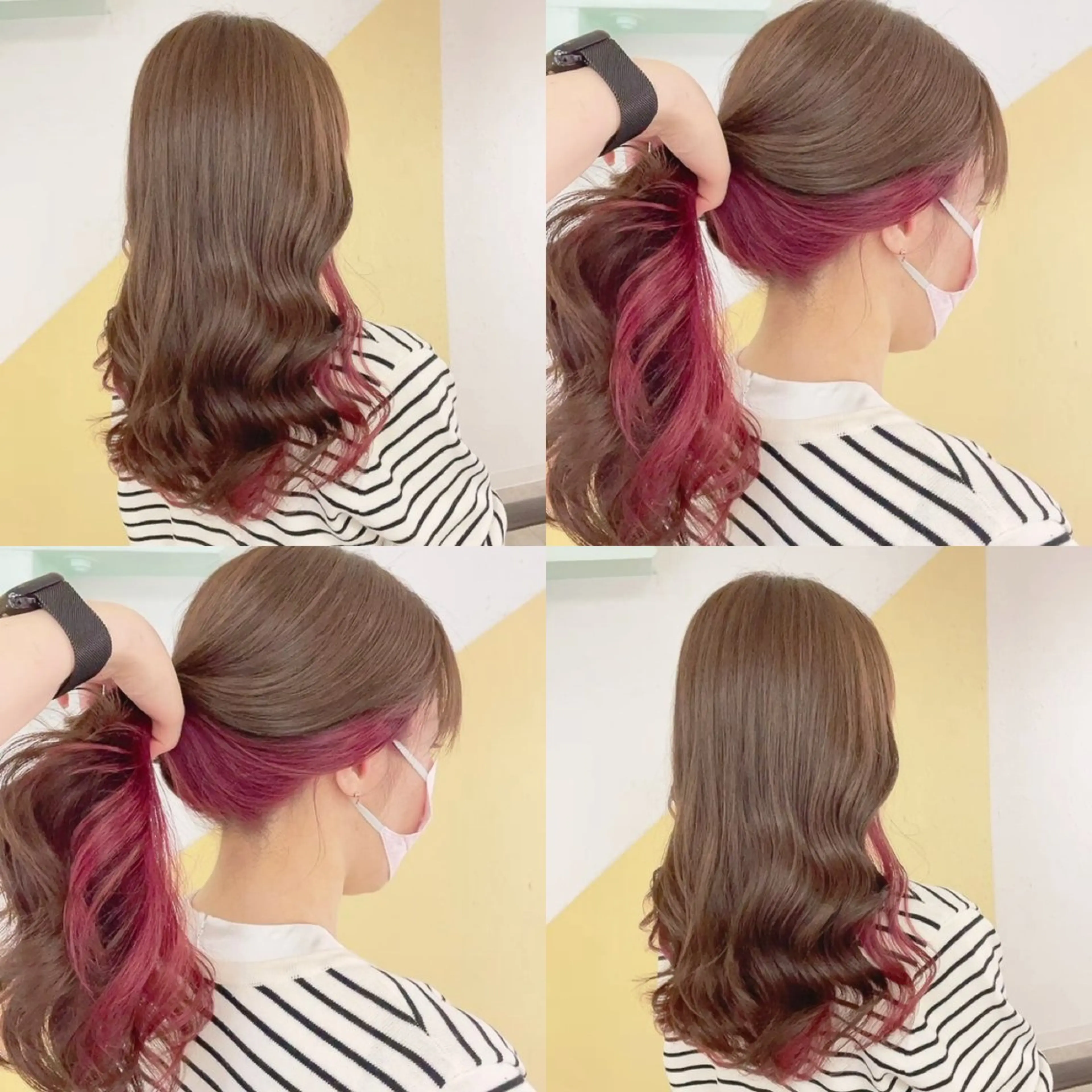 カラー ヘアカラー トリートメント 渋谷:インナーカラー ／🍒エリカ🍒のヘアスタイル