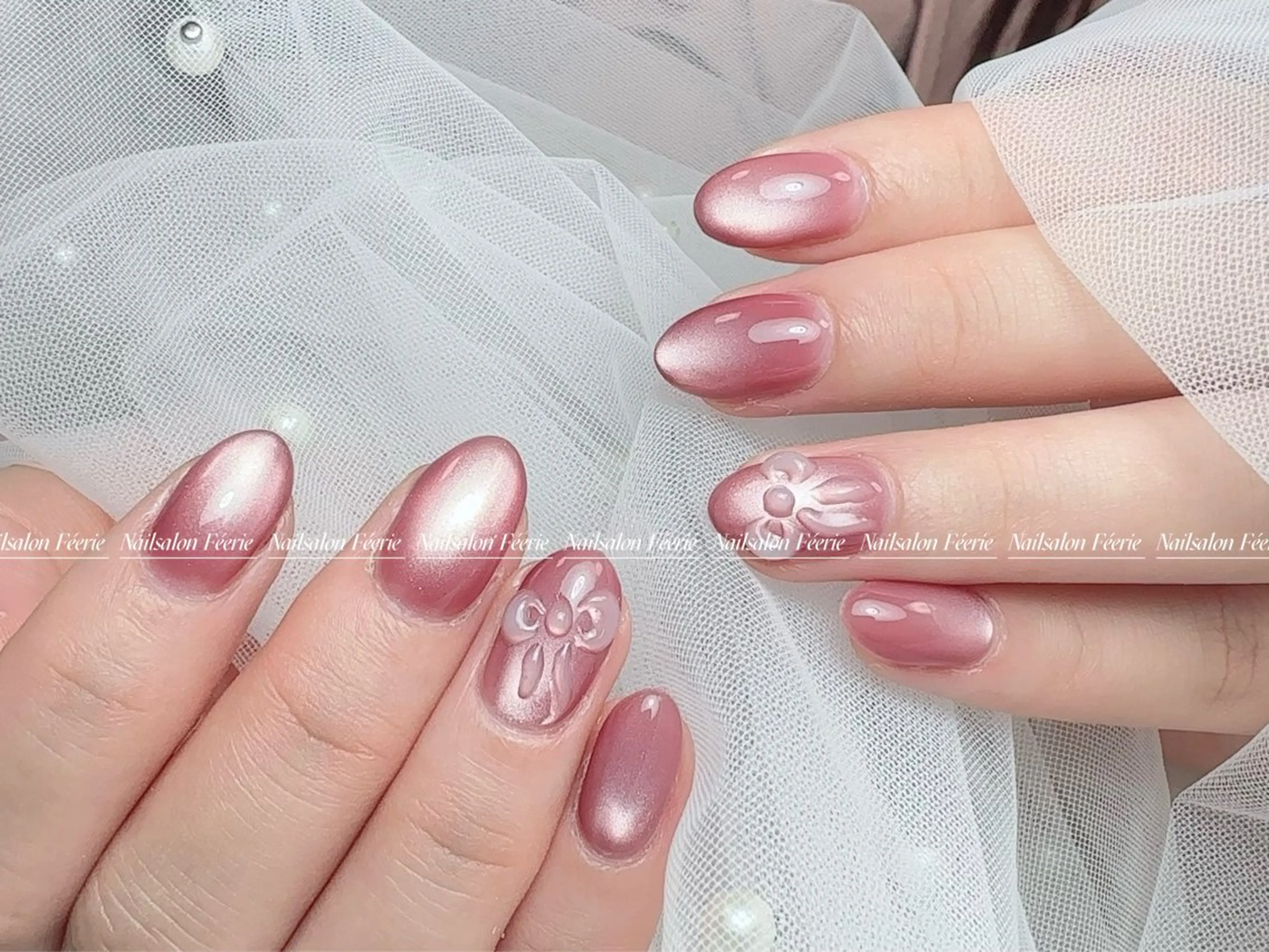 ネイル 成人式 長さ出し フットネイル フレンチネイル ジェルネイル ハンドネイル ハンドケア nail salon Feerieのネイルデザイン