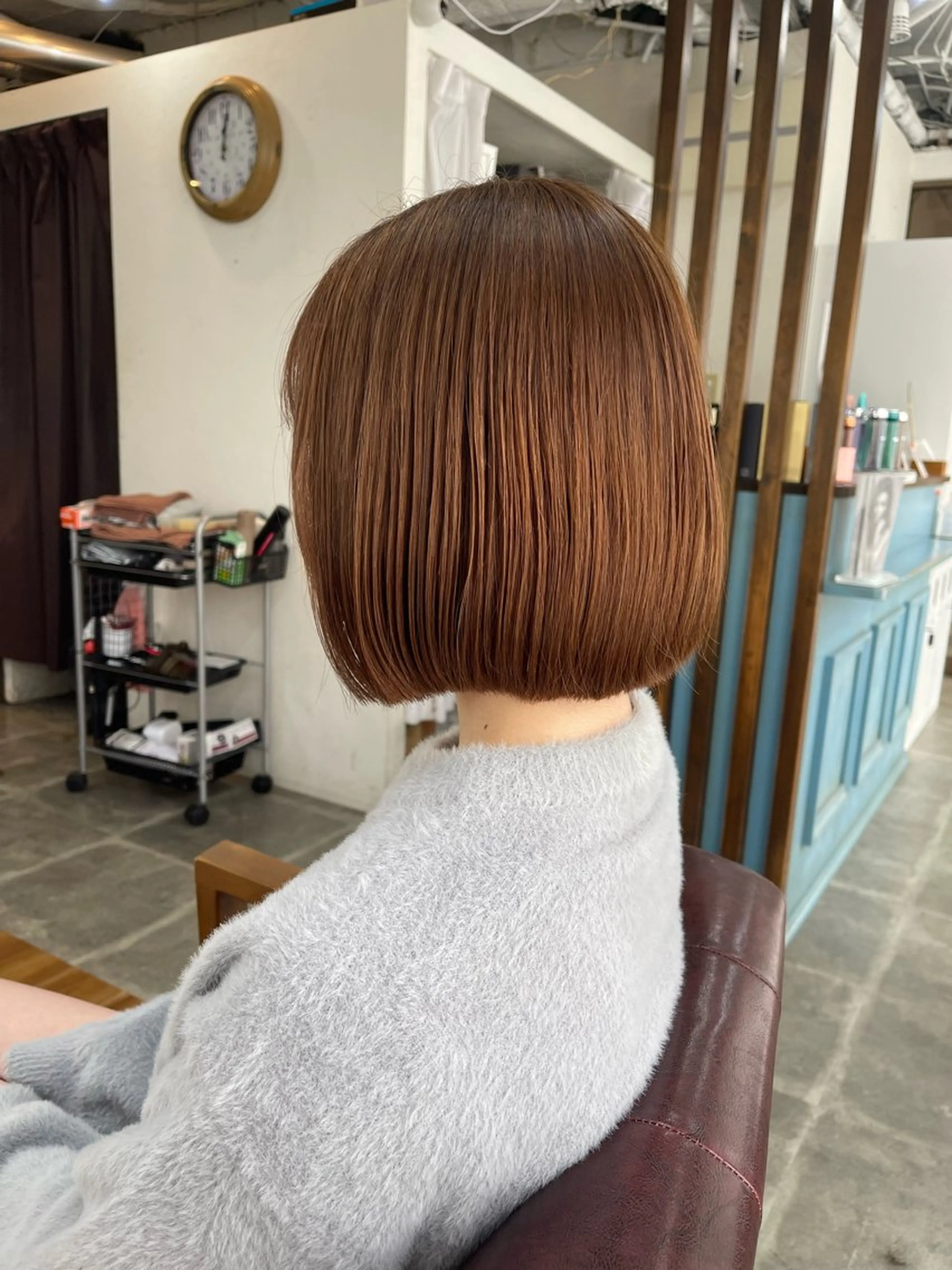 ショート カラー ベージュカラー ブリーチ ケアブリーチ ダブルカラー ミルクティーベージュ カット ヘアカラー トリートメント SOYON西大寺店所属・ダブルカラー/ 髪質改善💎安藤のヘアスタイル
