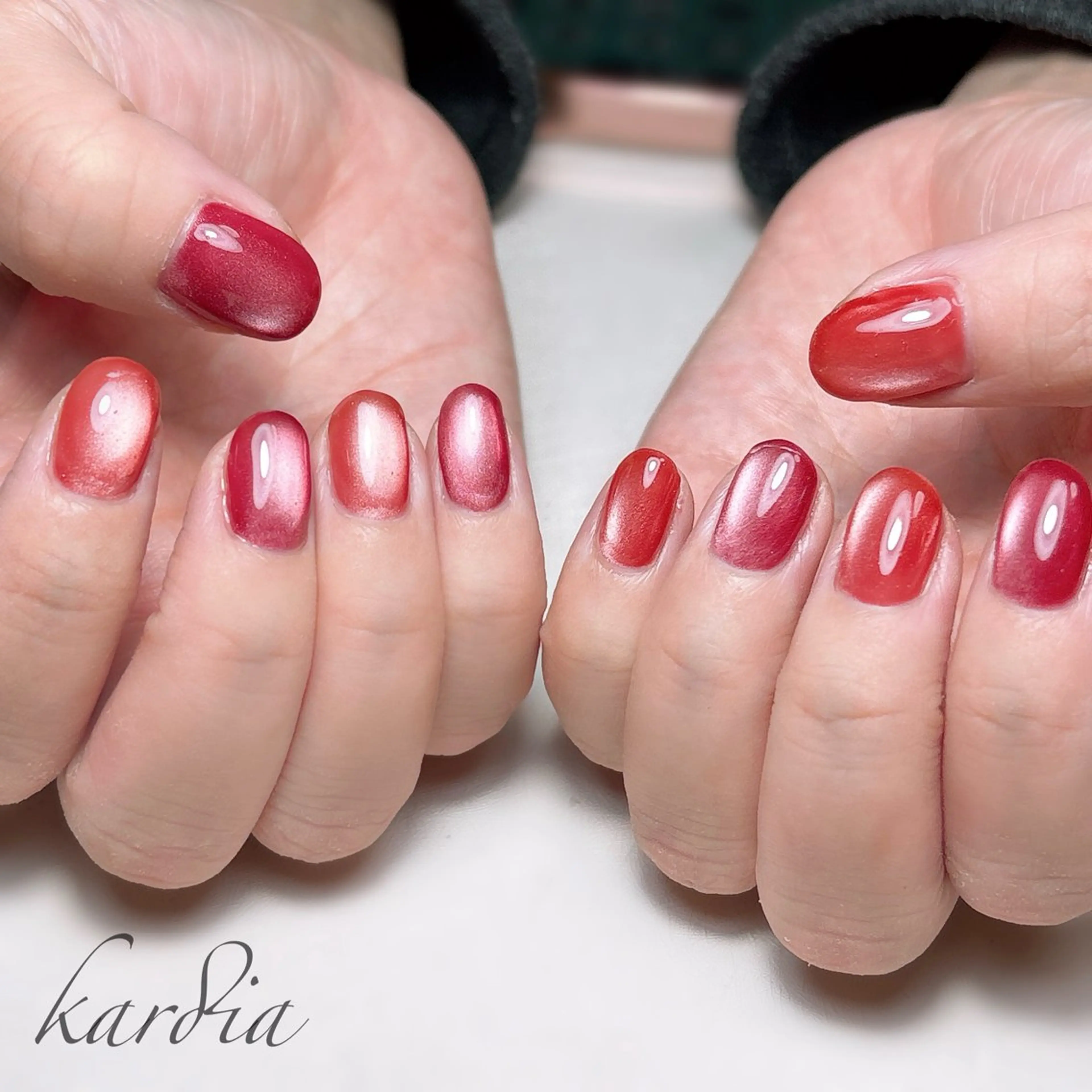 ネイル ハンドネイル καρδιά -ｶﾙﾃﾞｨｱ-のネイルデザイン