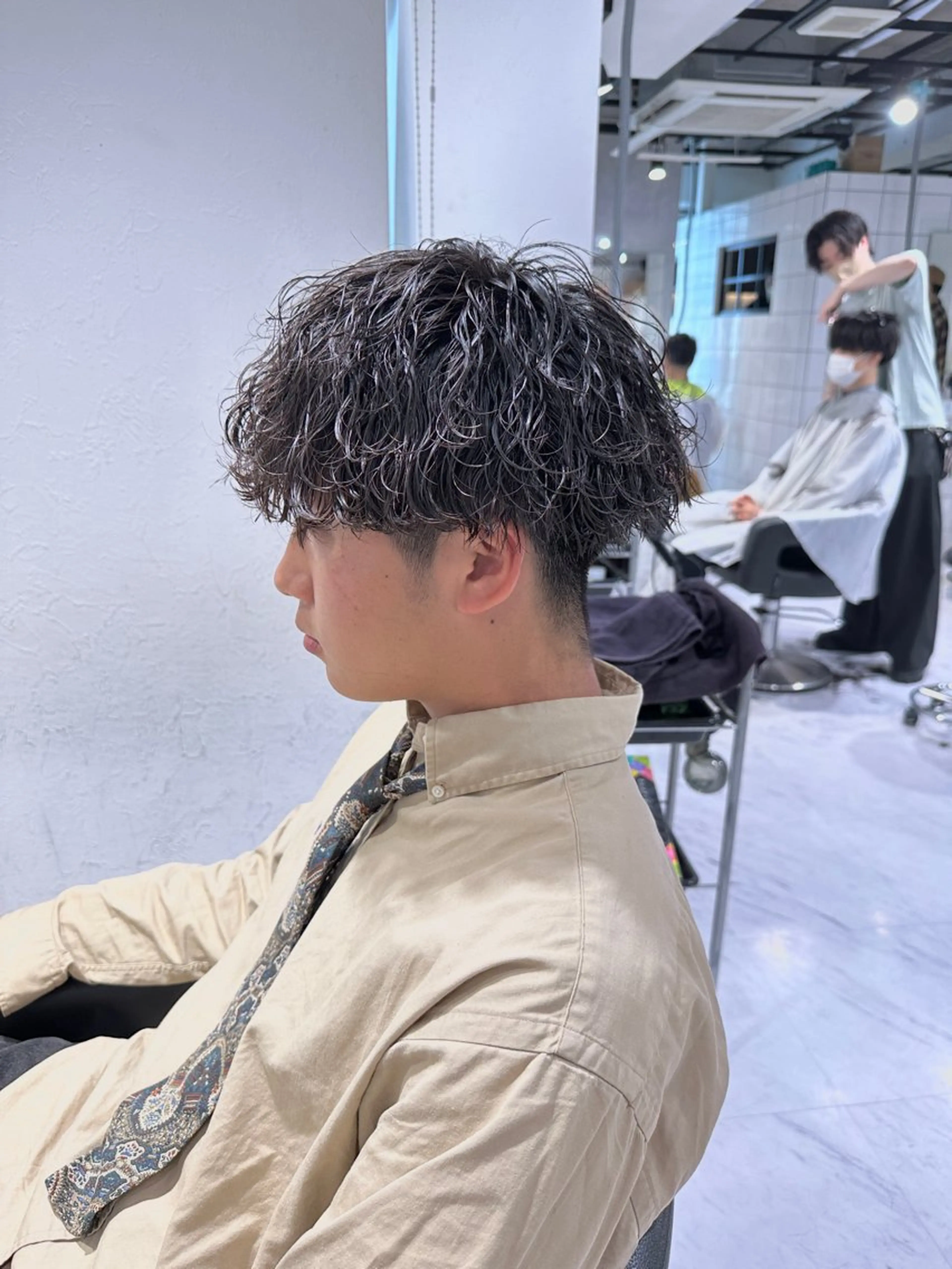 ショート パーマ メンズ 渋谷駅から徒歩1分 BLUCKメンズヘアのヘアスタイル
