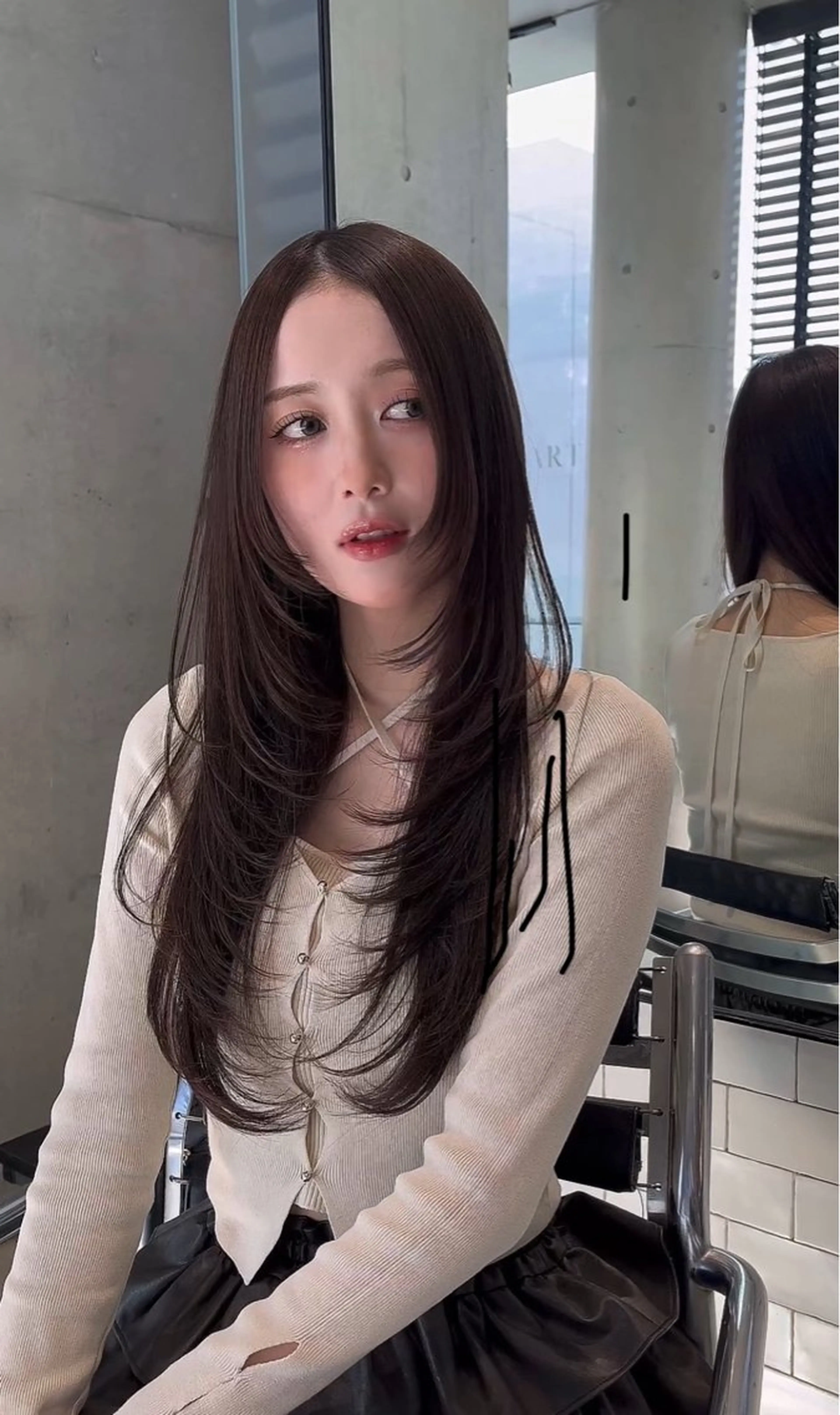 ミディアム カラー カット ヘアカラー トリートメント 🌫️大人韓国ヘア 🌫️naoyaのヘアスタイル