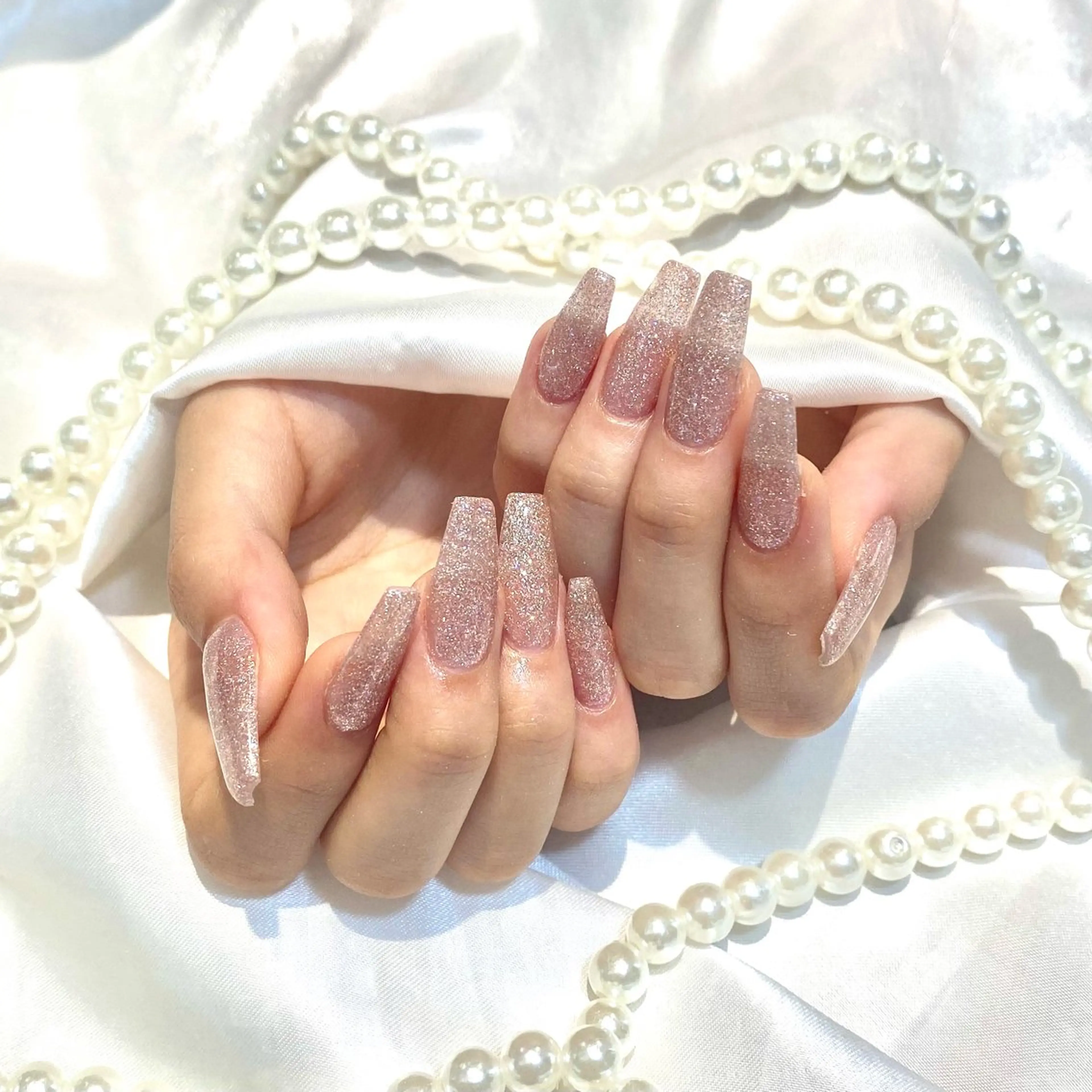 🔰口コミ記入必須【Jr.】HAND⭐️オフなし⭐️チップ長さ出し10本ワンカラーorラメグラの写真