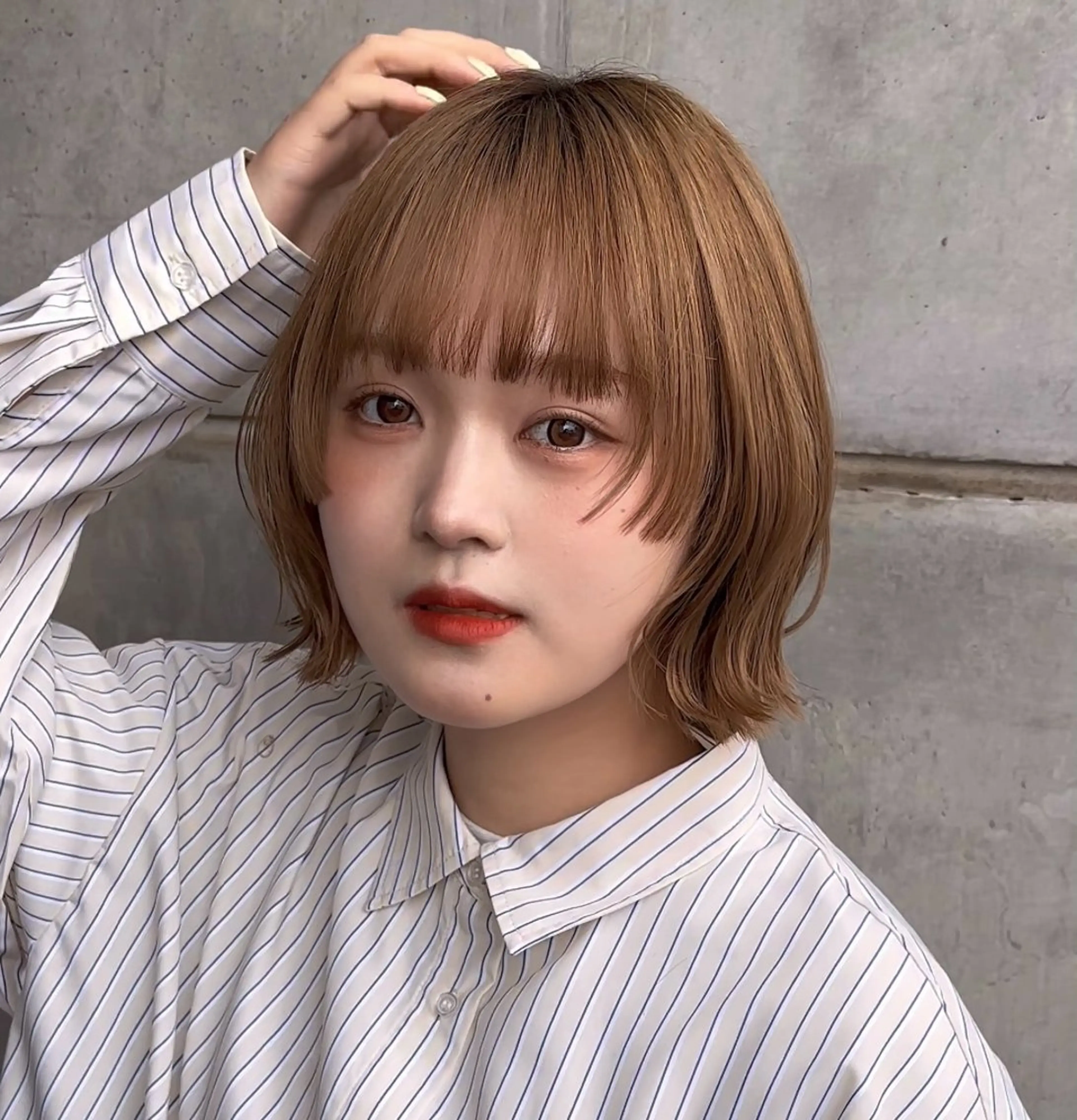 ショート カット ヘアカラー トリートメント 💎似合わせのプロ 💎透明感カラー杉原のヘアスタイル