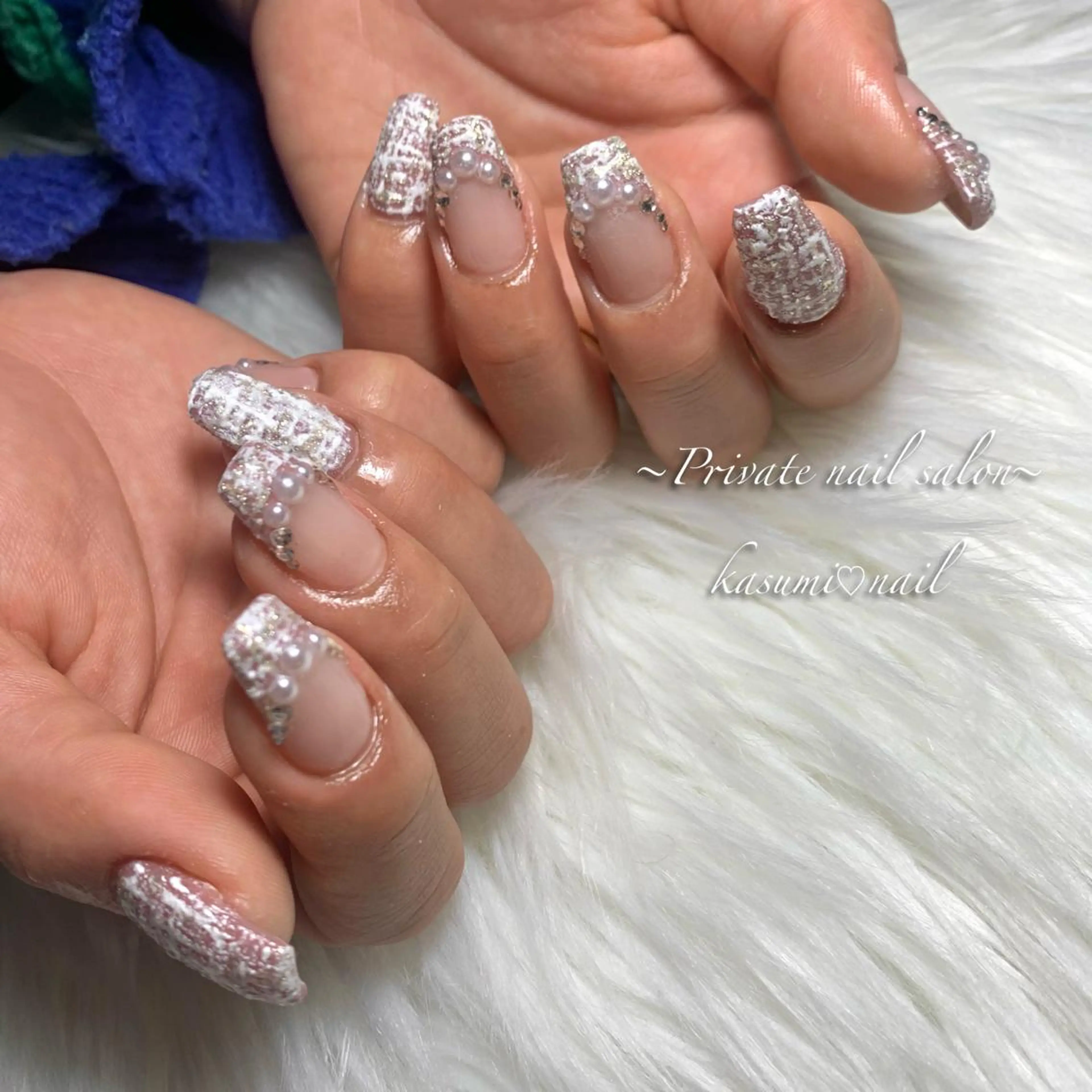 ネイル アートネイル ラメ(グリッター) マグネットネイル ミラーネイル 持ち込み KASUMI♡ Nailのネイルデザイン