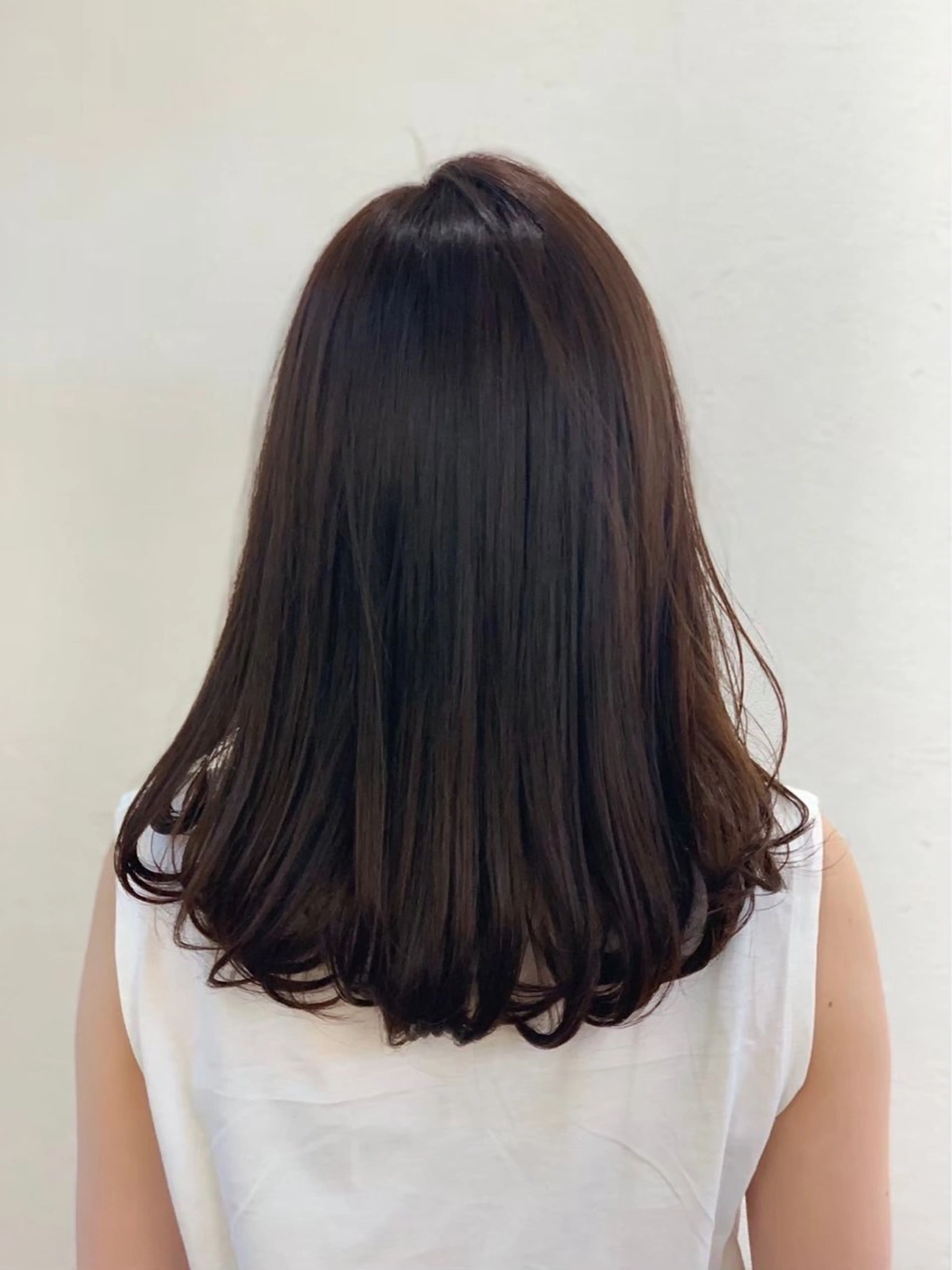 セミロング カラー 早見 つばさのヘアスタイル