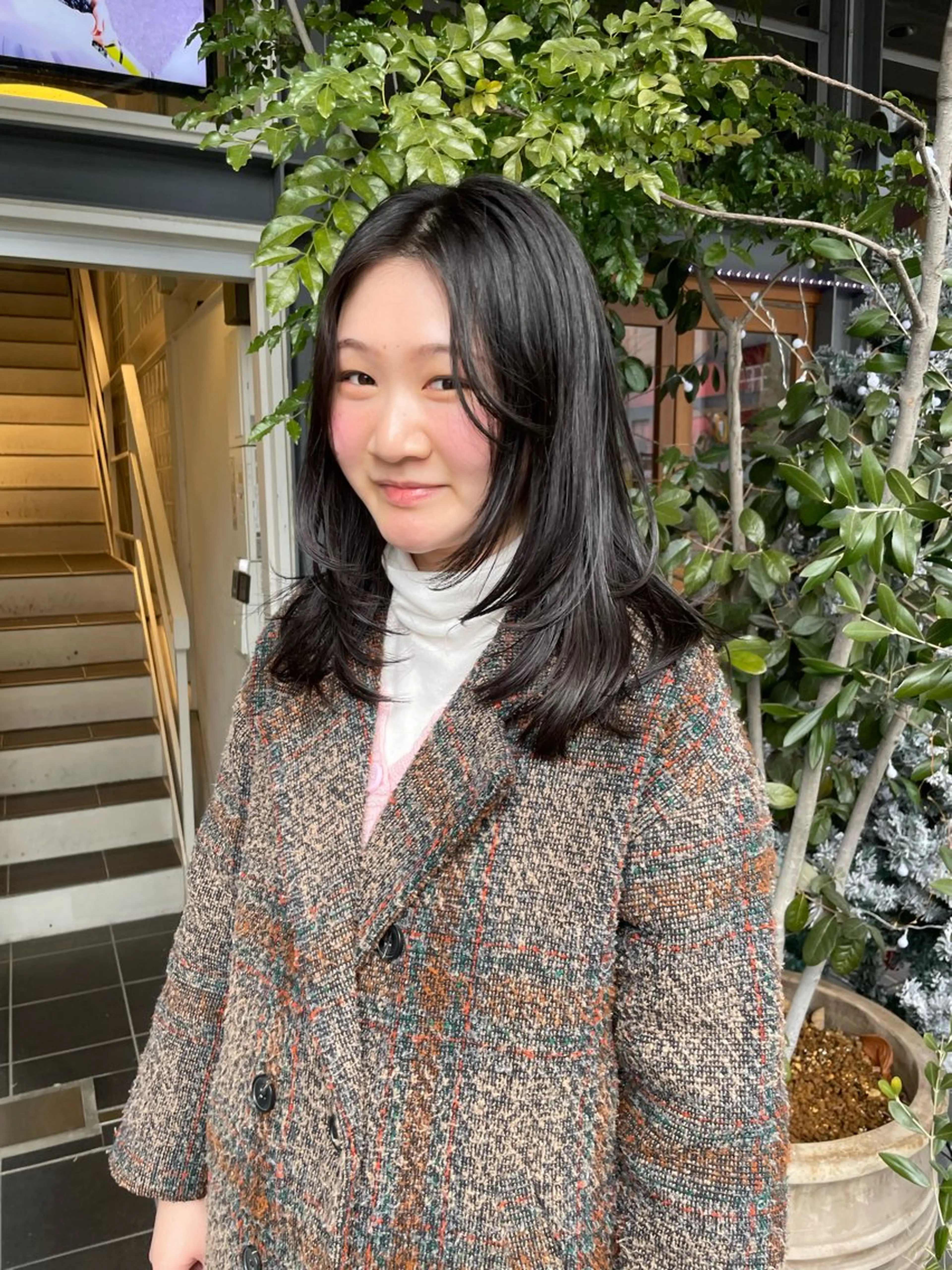 セミロング 林本 南壱人のヘアスタイル