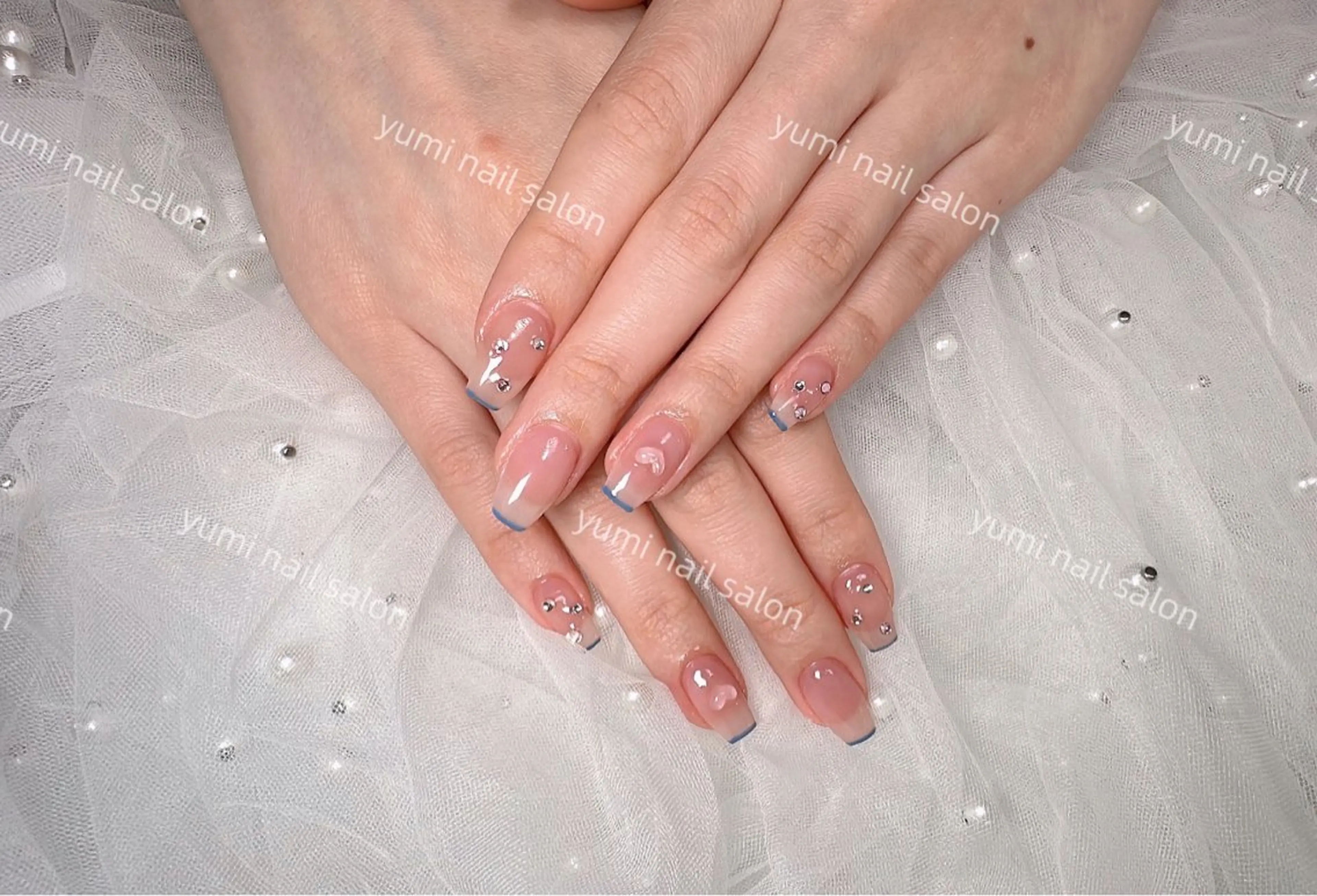 ネイル Yumi ジェル& チップ長さだしのネイルデザイン