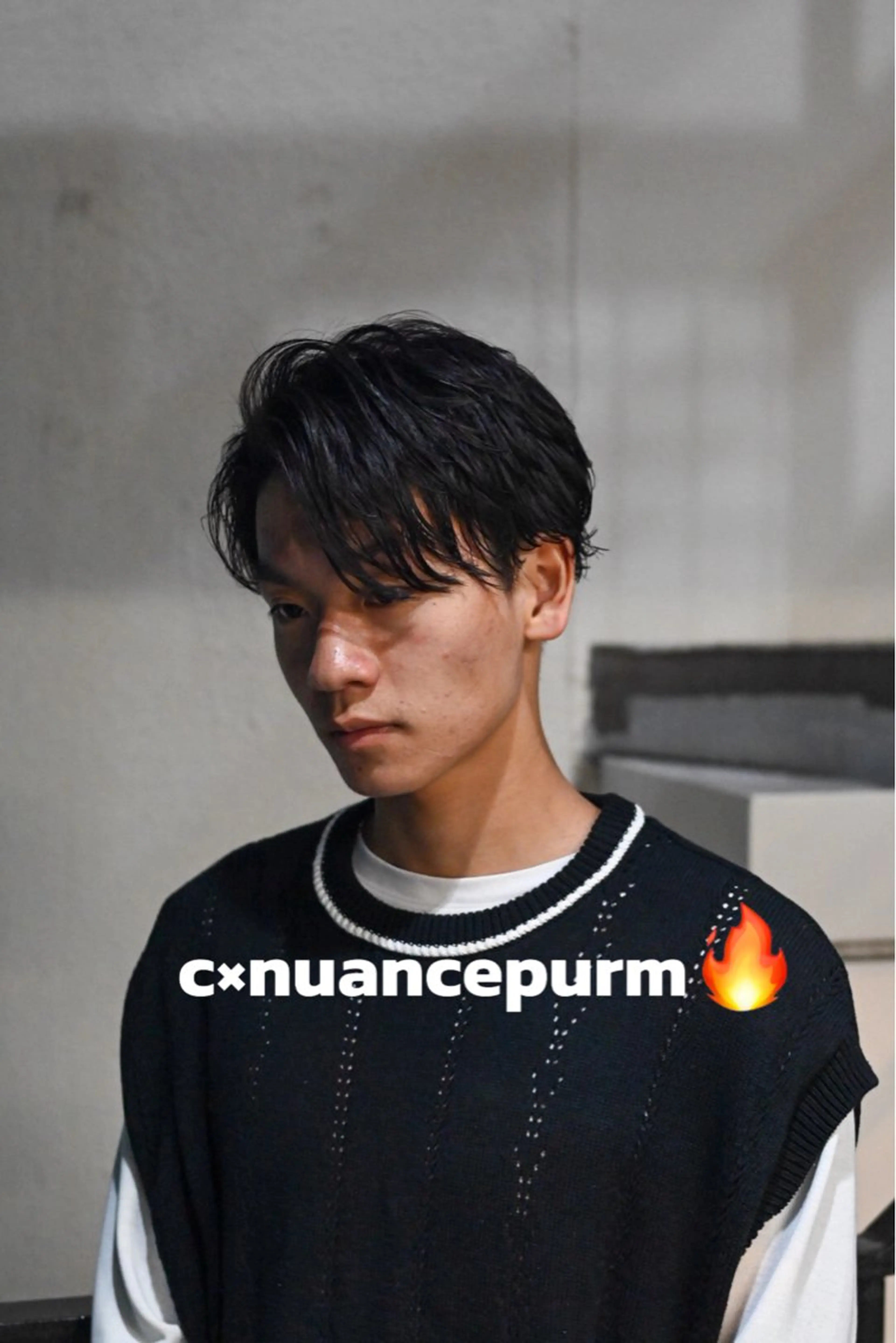 パーマ メンズ アップバング メンズハイライト マッシュ メンズパーマ メンズツイストパーマ Embellir甲東園所属・三野 光太郎のヘアスタイル