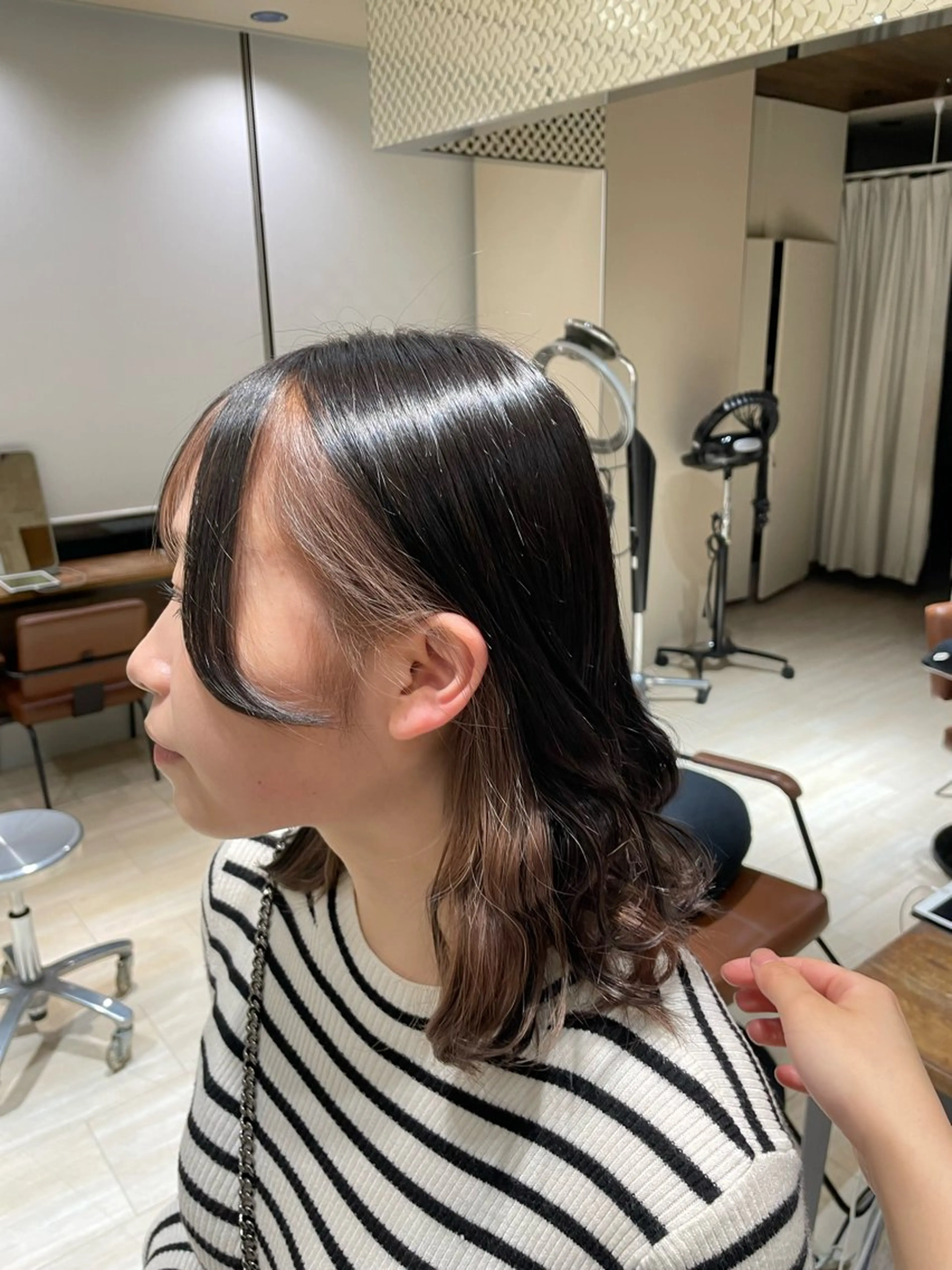 ミディアム ヘアカラー トリートメント 艶カラー/アレンジ/ はまぐちうみのヘアスタイル