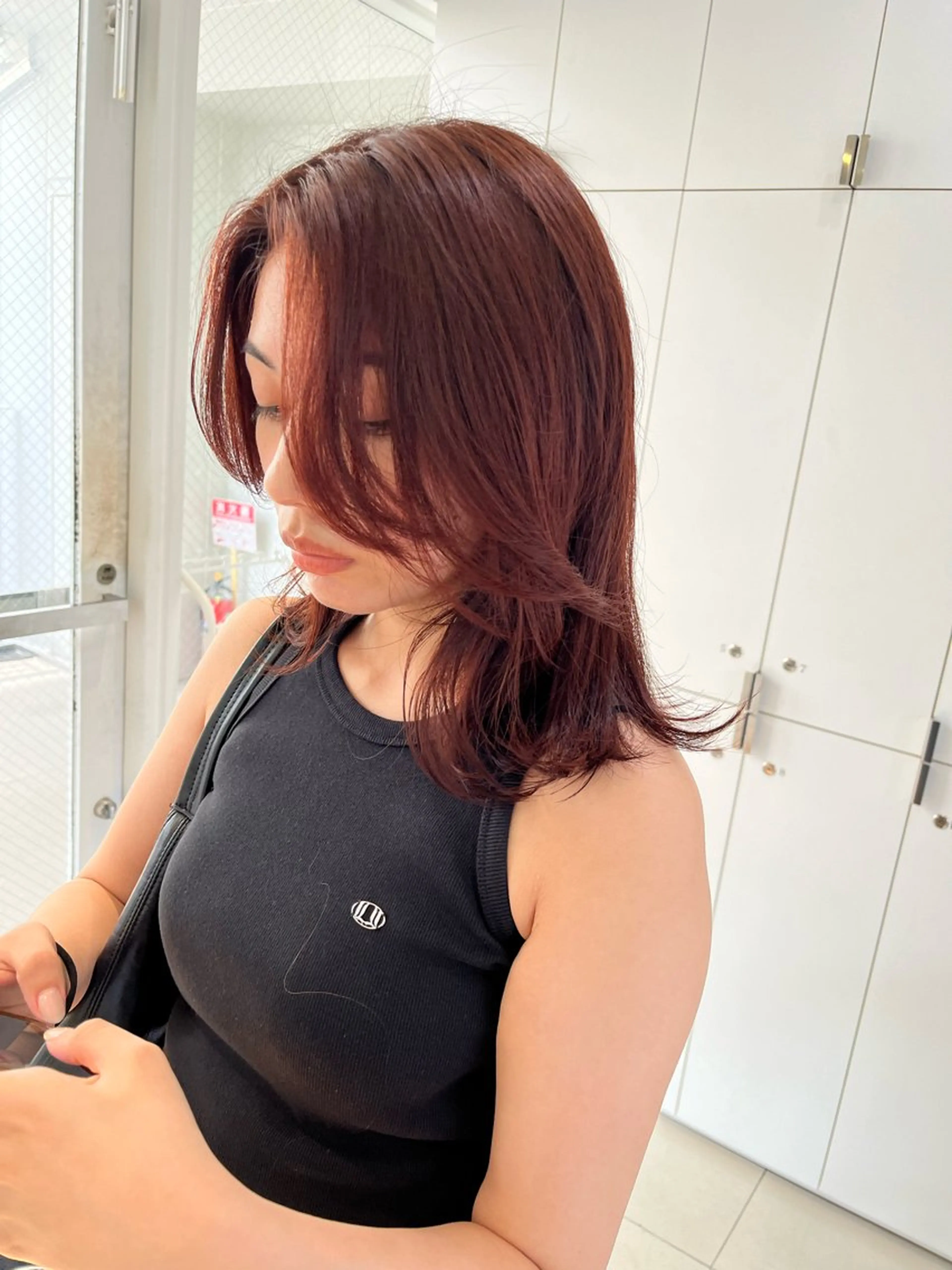 ミディアム ヘアカラー トリートメント ヘアセット ワインレッド/暖色 ◎RUKI.のヘアスタイル