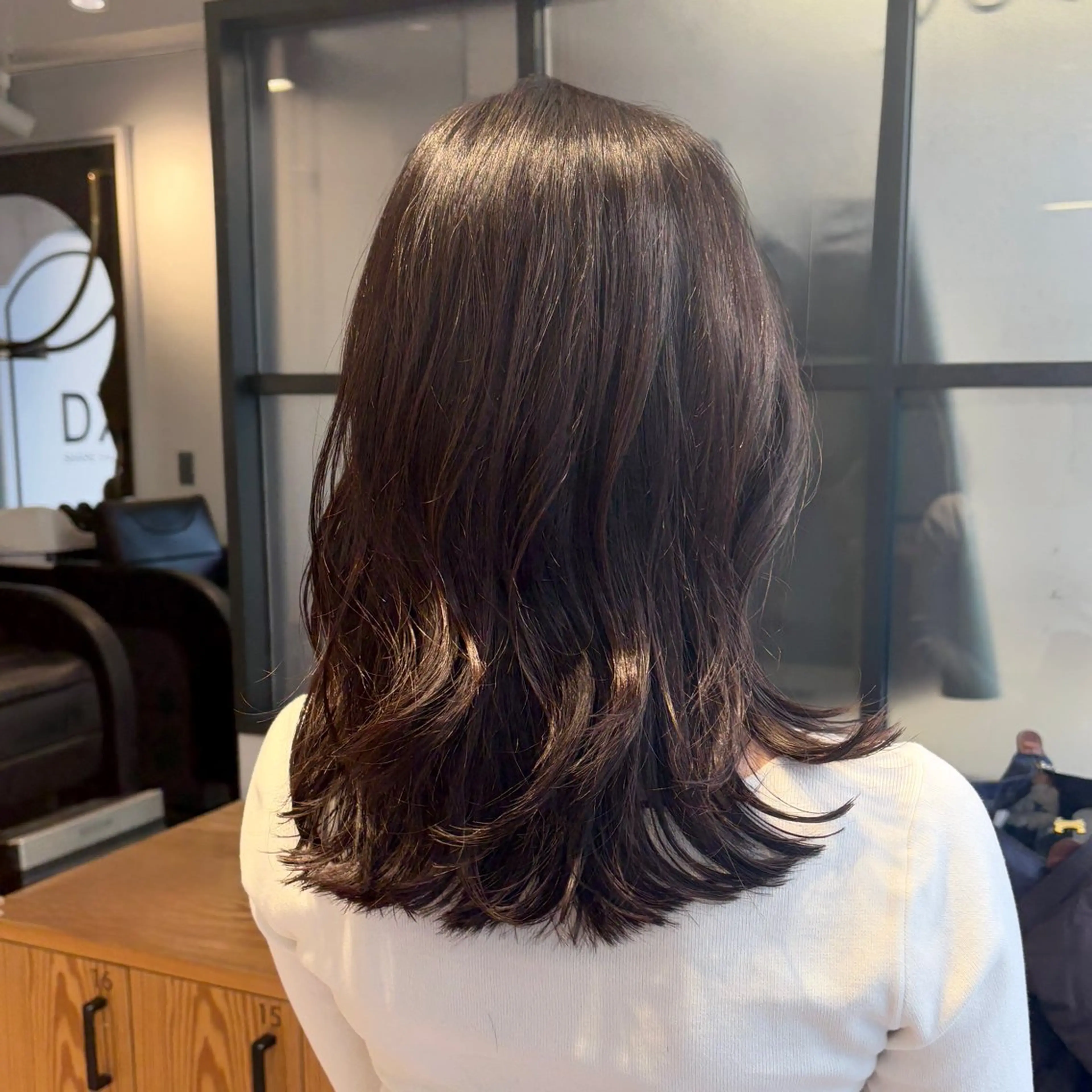 セミロング カラー ハイライトカラー ハイライト カット ヘアカラー トリートメント ヘッドスパ DX SHARE SALON所属・matka白髪ぼかし 大人ヘア/KEIKOのヘアスタイル