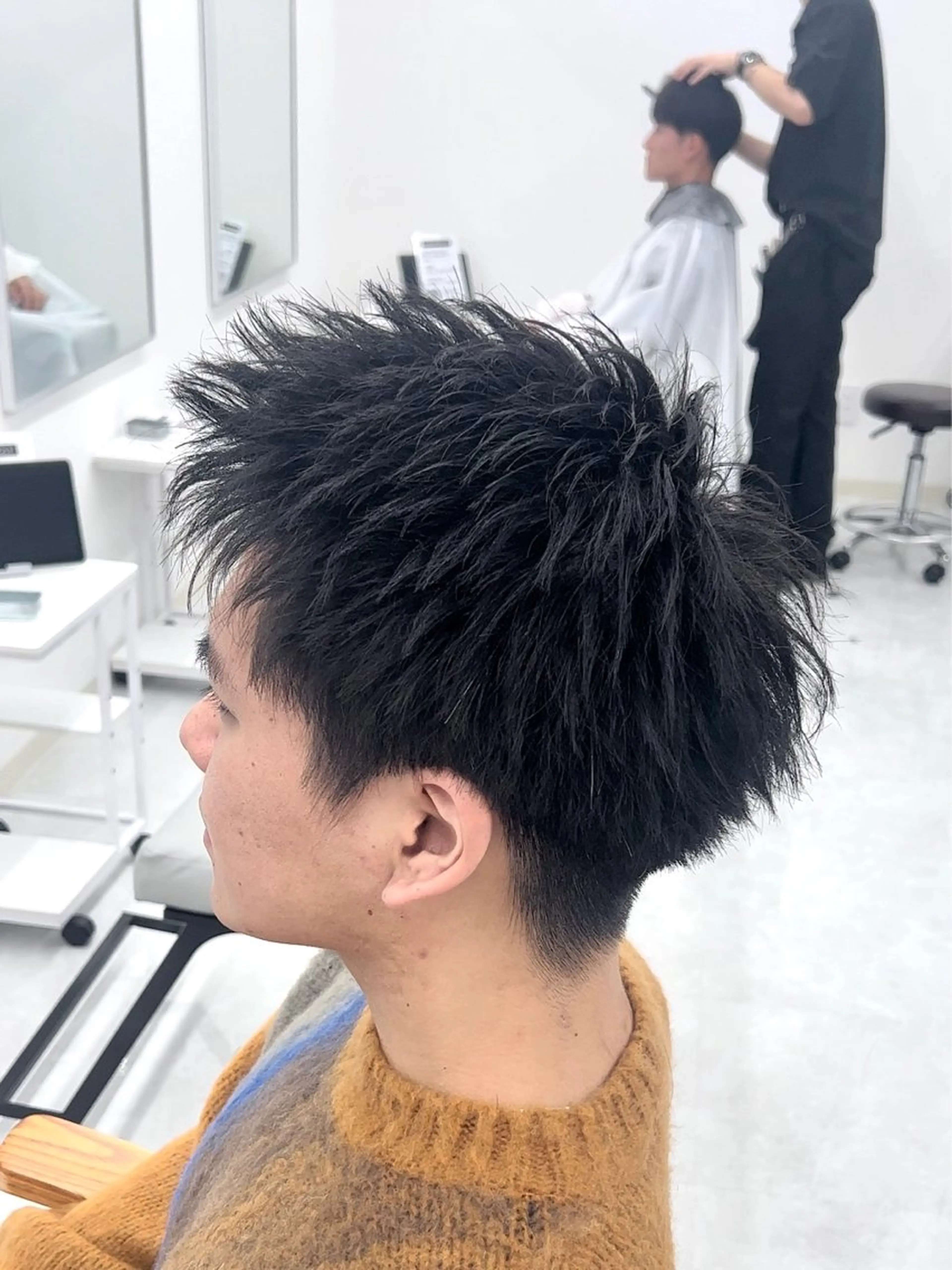 ショート ヘアアレンジ メンズ カット ヘアセット 飛田 楓信のヘアスタイル