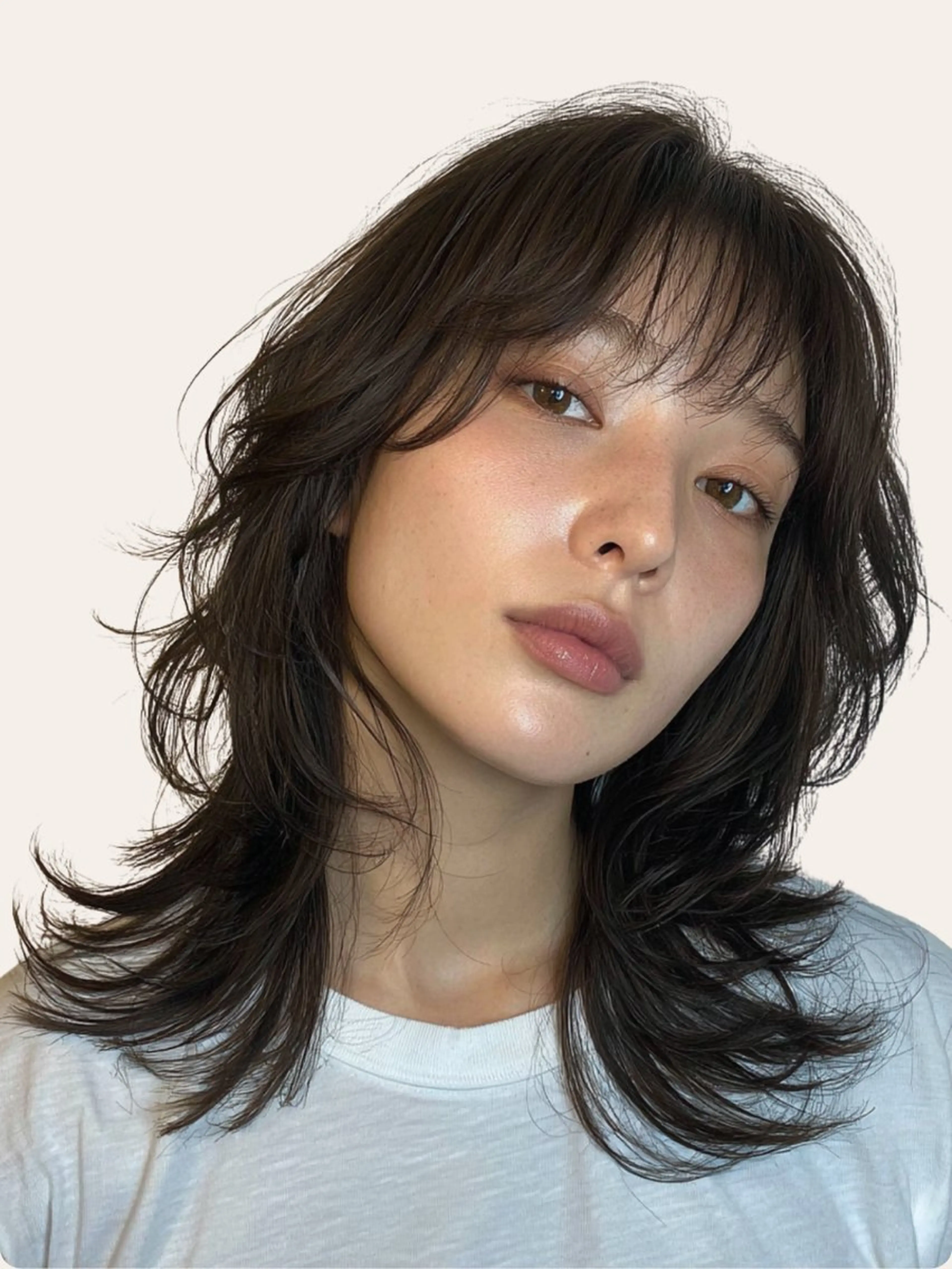 ミディアム カット ヘアカラー トリートメント ニワ/レイヤーカット /透明感カラー💎のヘアスタイル