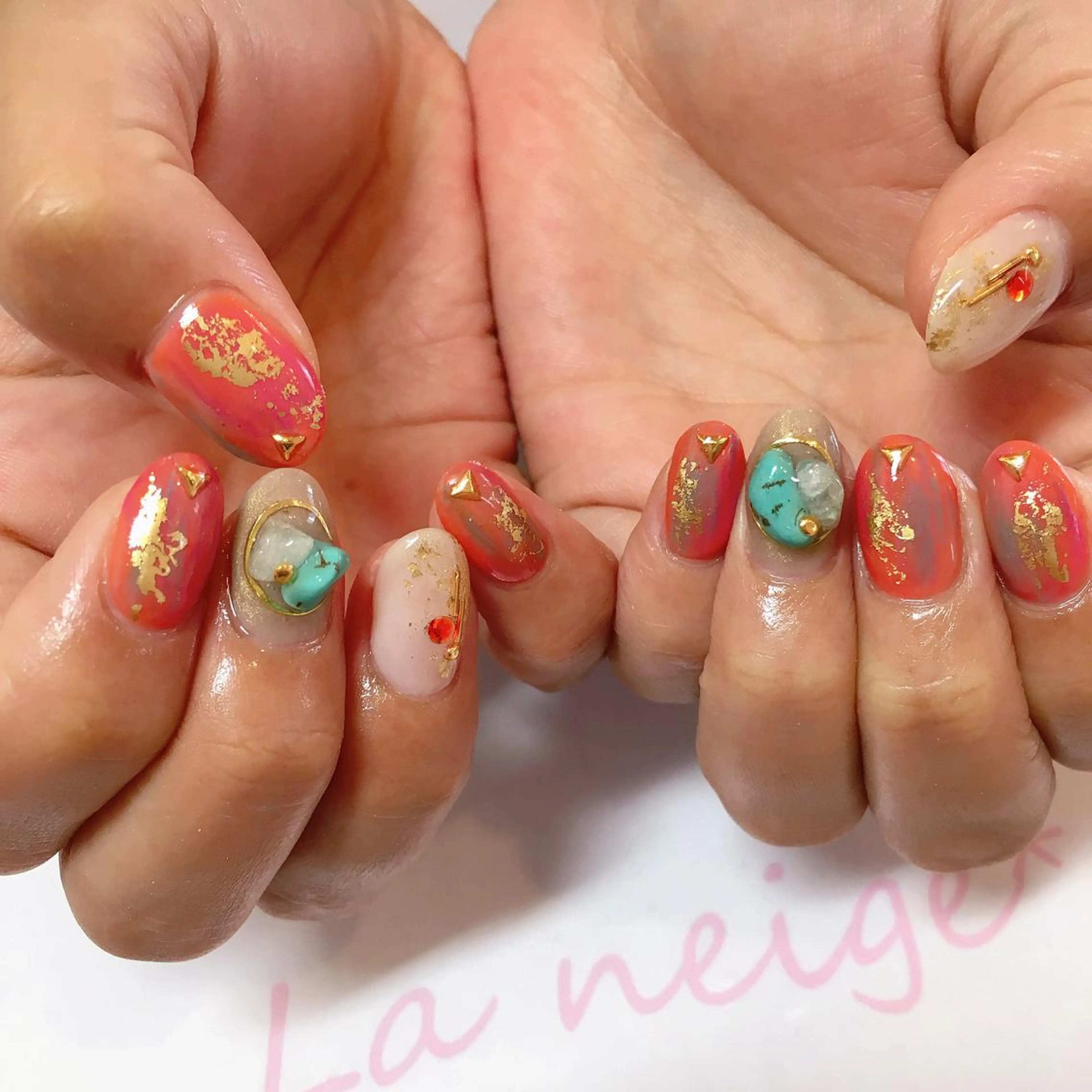 ネイル La neige* yuki 🥯🍑のネイルデザイン