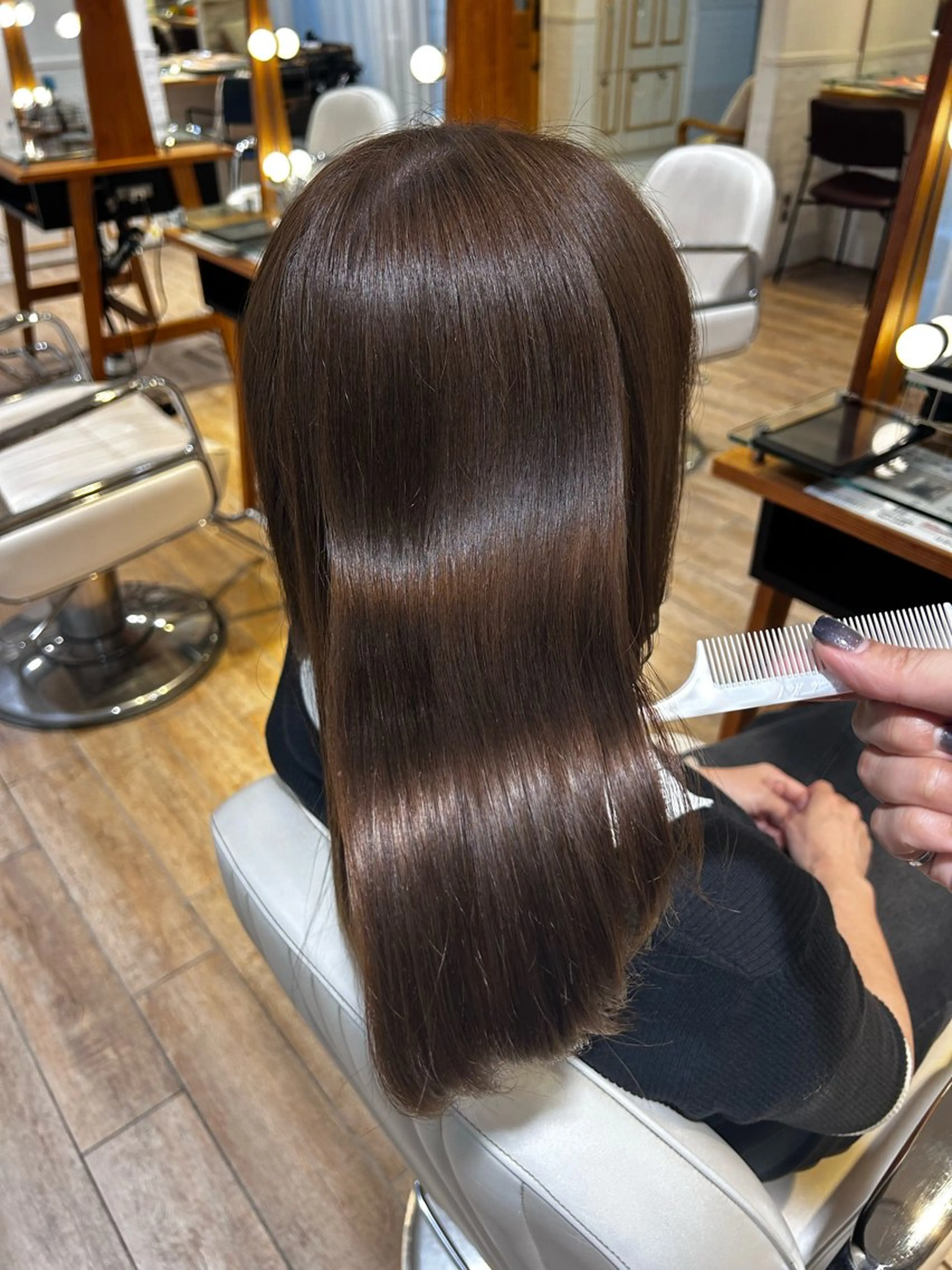 髪質改善カラー+最高級Aujua4stepトリートメントの写真